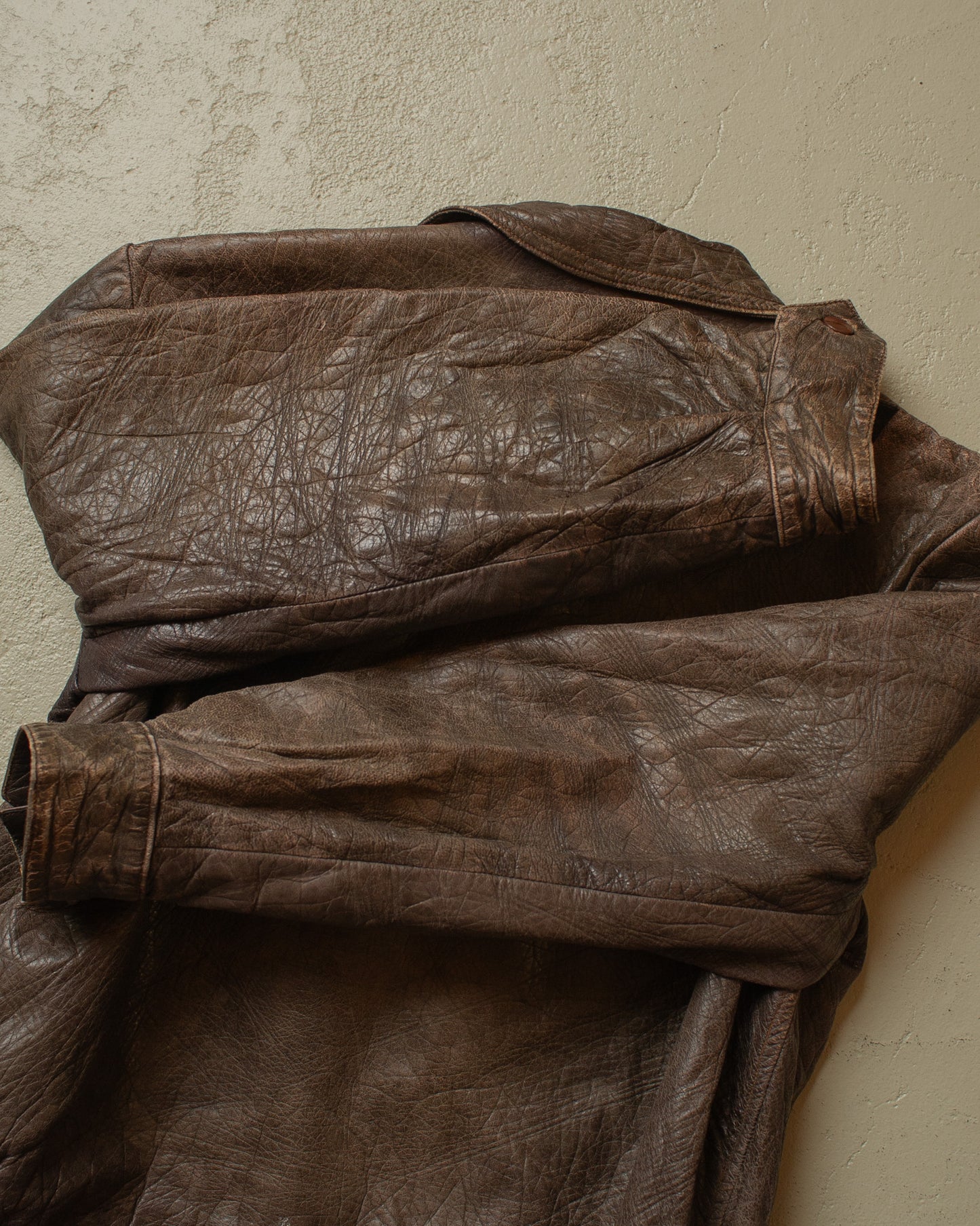 1940s German Leather Jacket brown - S