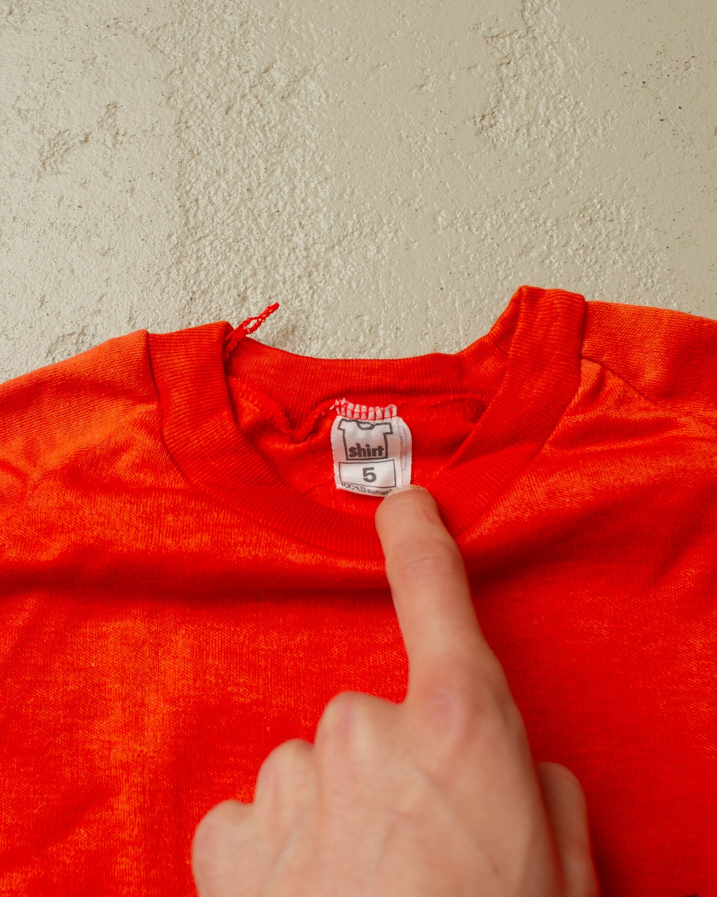 1970s Deadstock Leica Raglan Sweatshirt orange/red - M