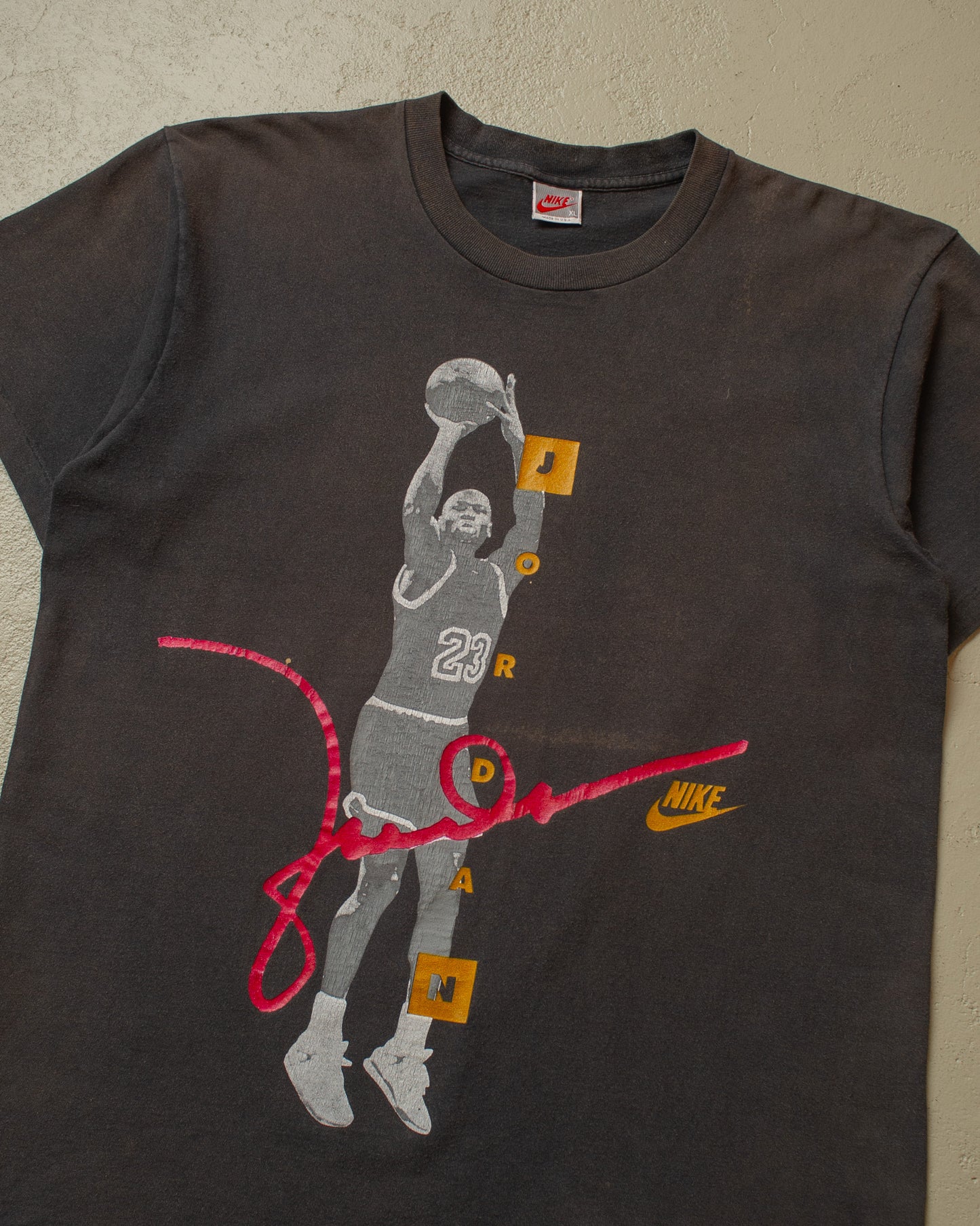 1990s Faded Nike Michael Jordan T-shirt black - L/XL