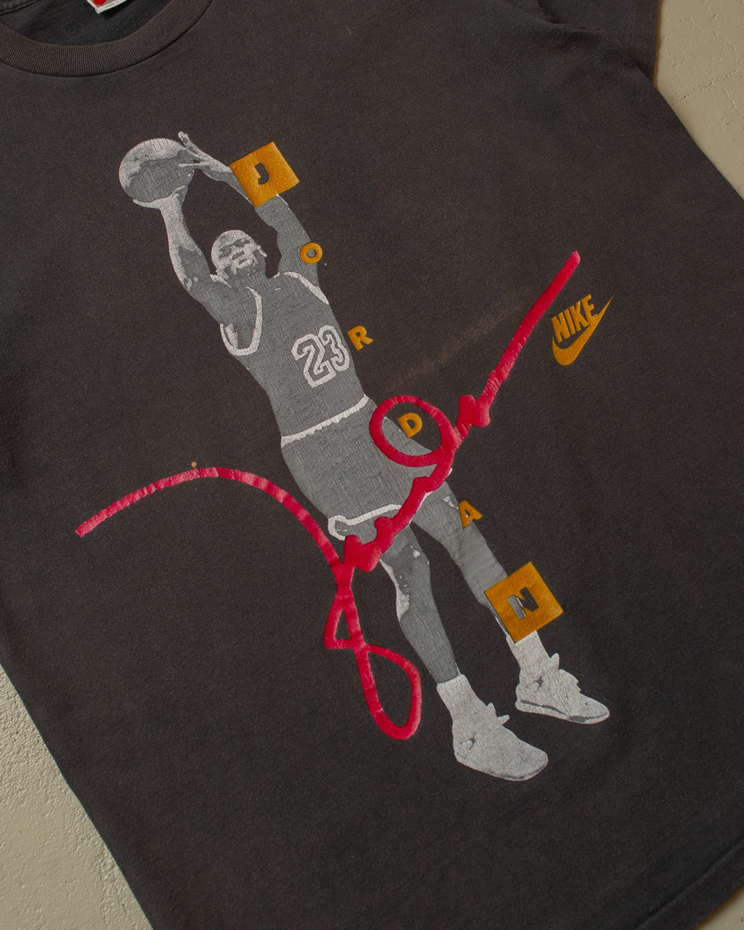 1990s Faded Nike Michael Jordan T-shirt black - L/XL