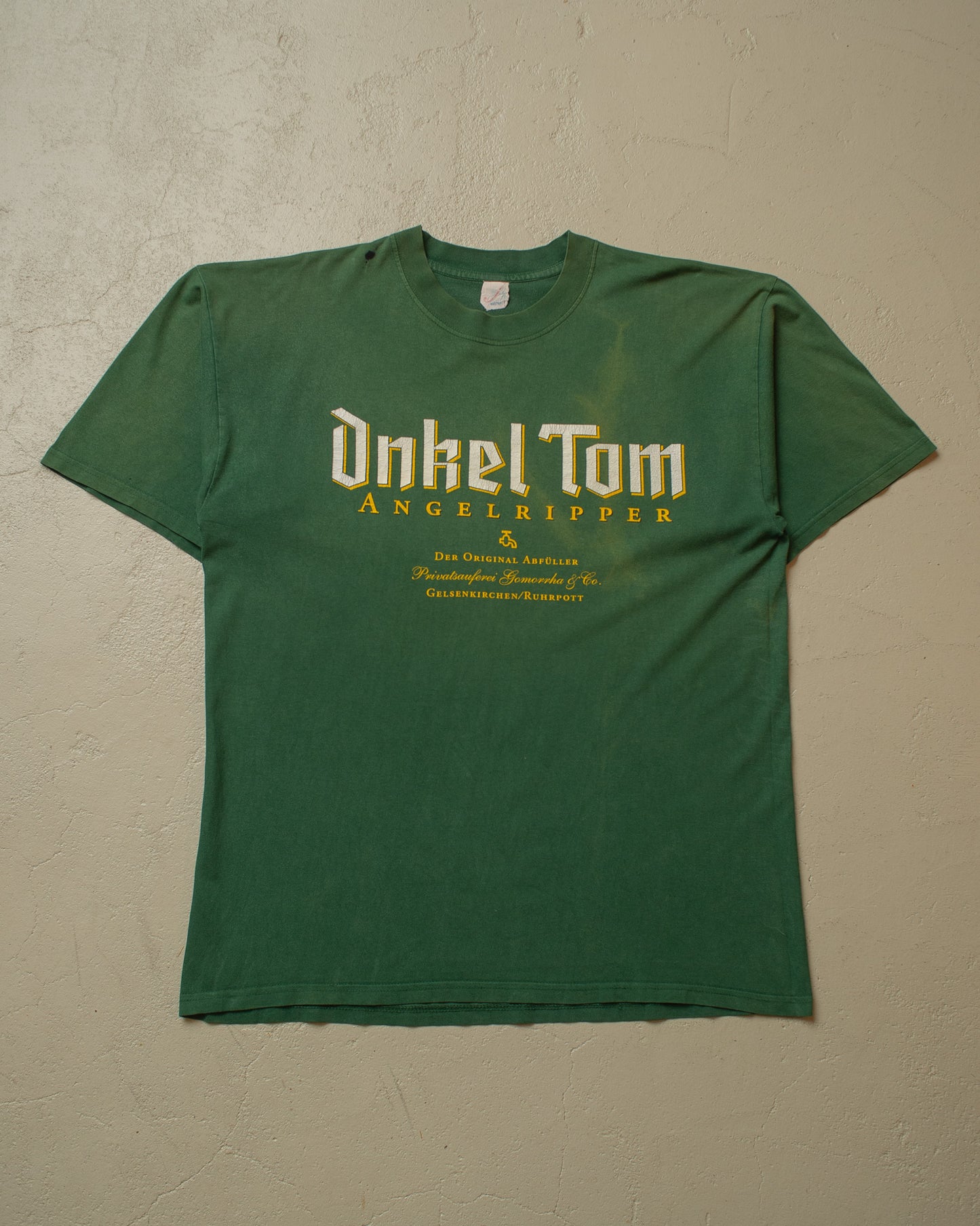 1990s Faded Onkel Tom Angelripper T-shirt green - XL/XXL