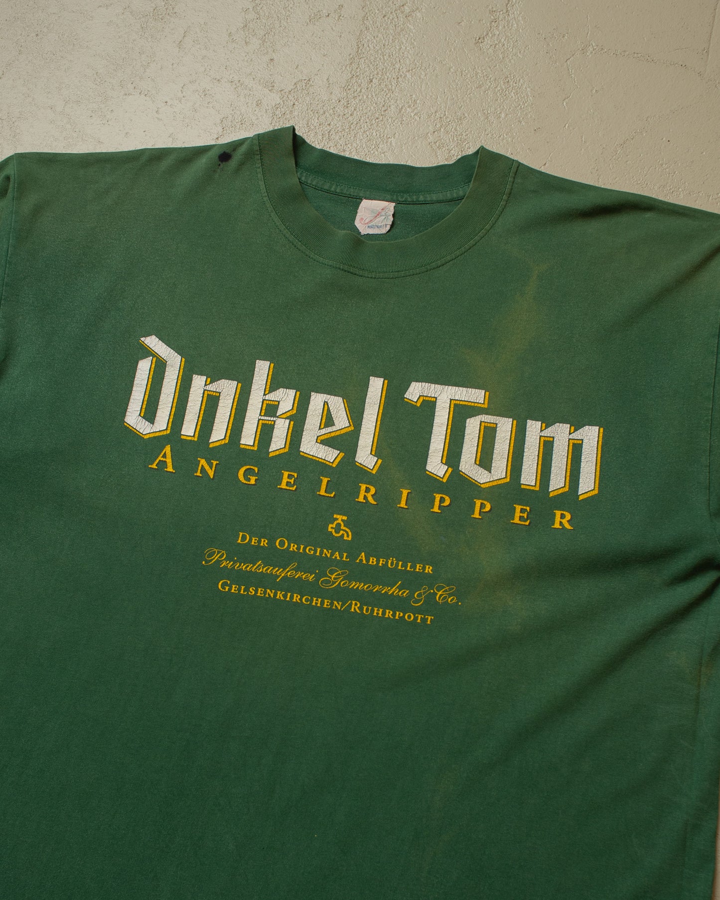 1990s Faded Onkel Tom Angelripper T-shirt green - XL/XXL
