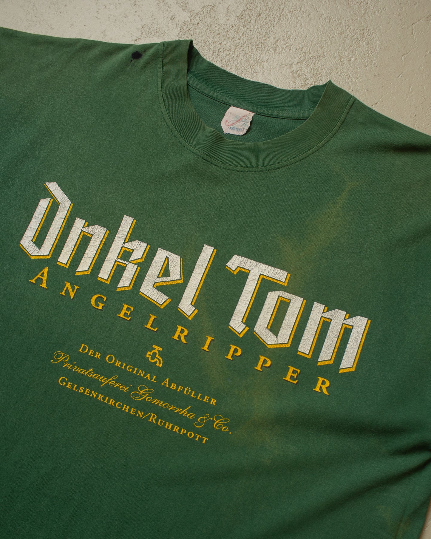 1990s Faded Onkel Tom Angelripper T-shirt green - XL/XXL