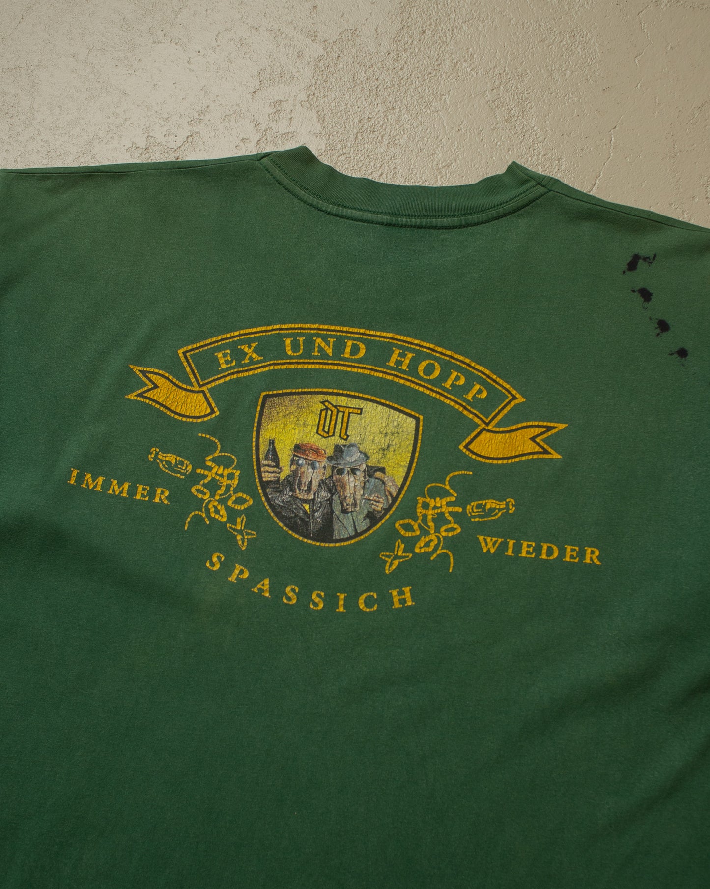 1990s Faded Onkel Tom Angelripper T-shirt green - XL/XXL