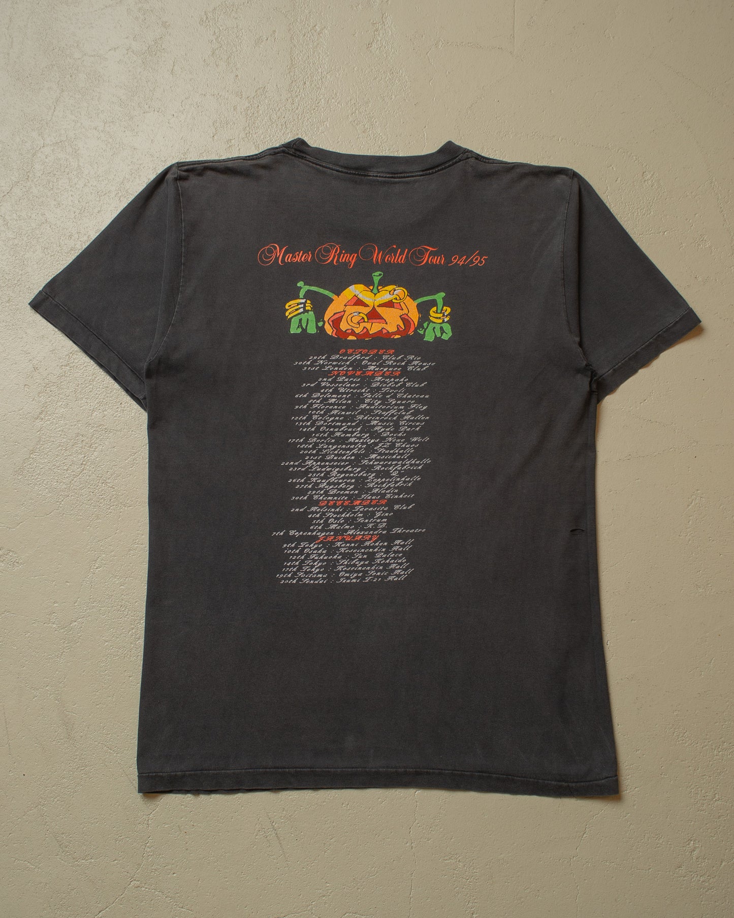 1994/95 distressed Helloween Tour T-shirt black - L/XL