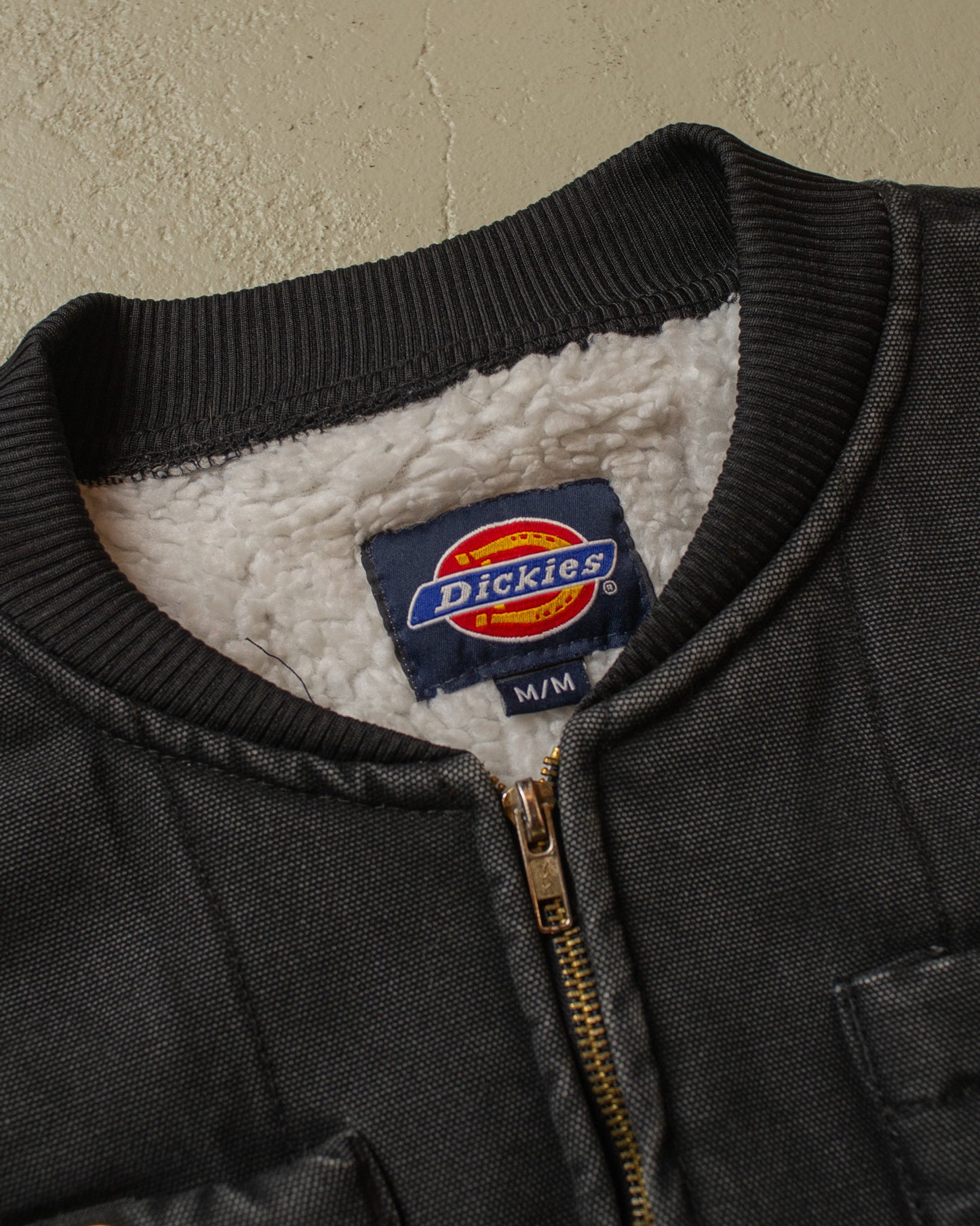 1990s Dickies sherpa Lined Workwear Vest black - M/L