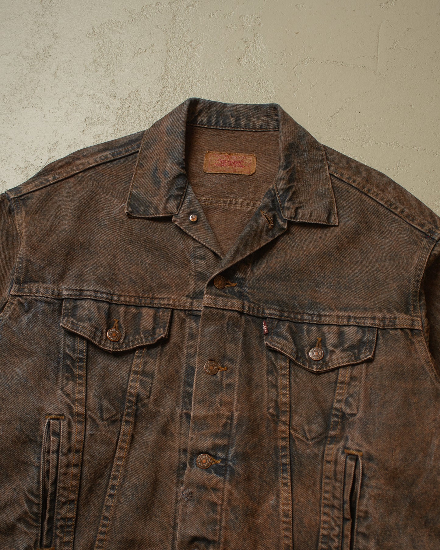 1980s crazy Faded Levi´s Type 3 Denim Jacket black - L/XL