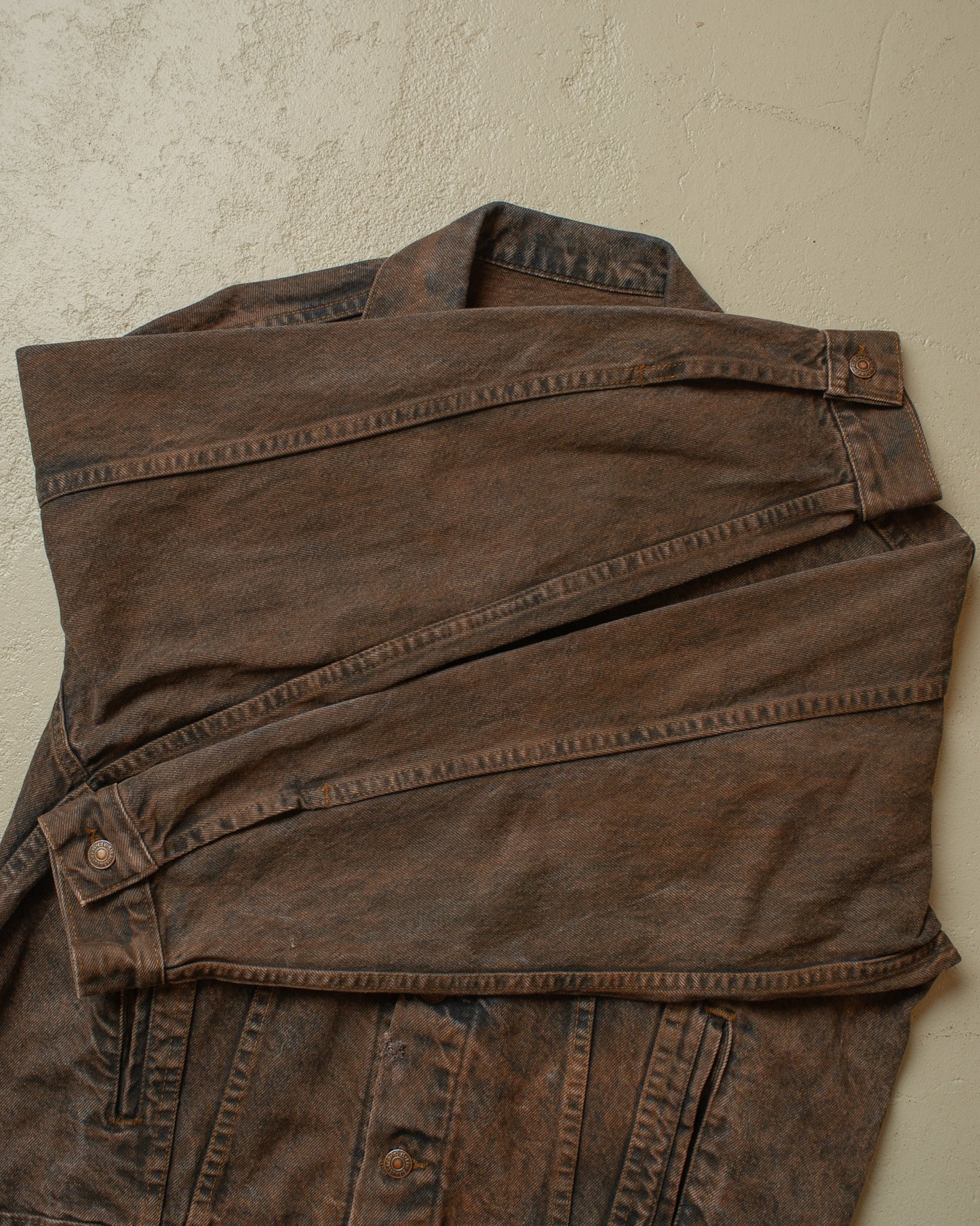 1980s crazy Faded Levi´s Type 3 Denim Jacket black - L/XL