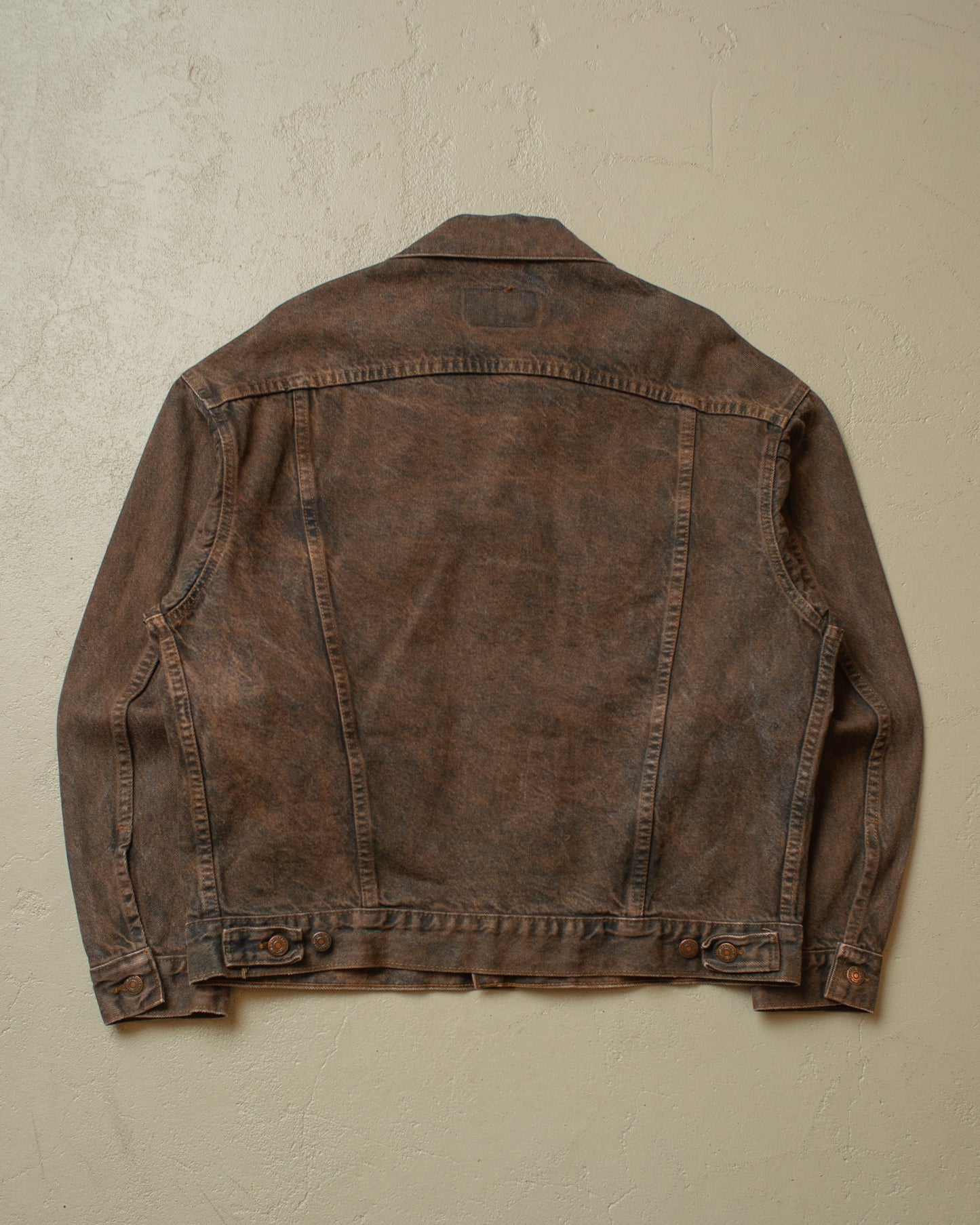 1980s crazy Faded Levi´s Type 3 Denim Jacket black - L/XL