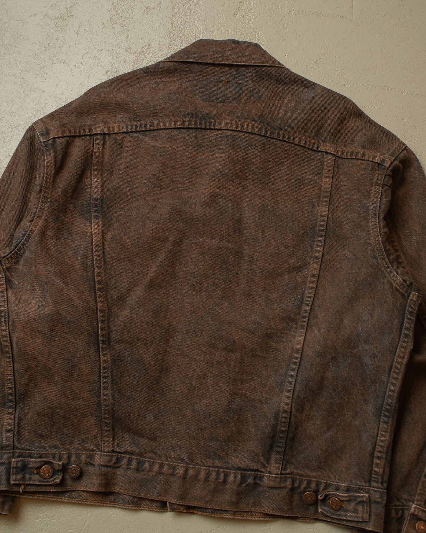 1980s crazy Faded Levi´s Type 3 Denim Jacket black - L/XL