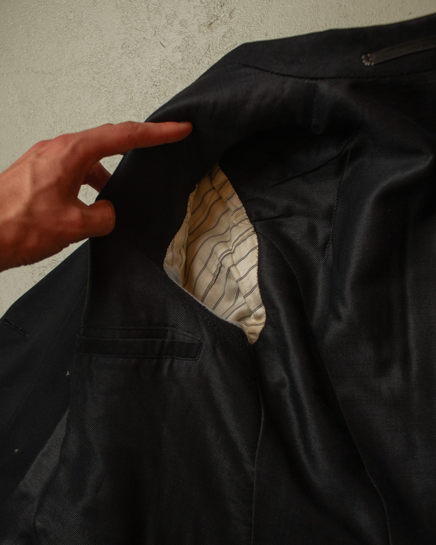 1920s German Wool Suit Jacket black - S/M