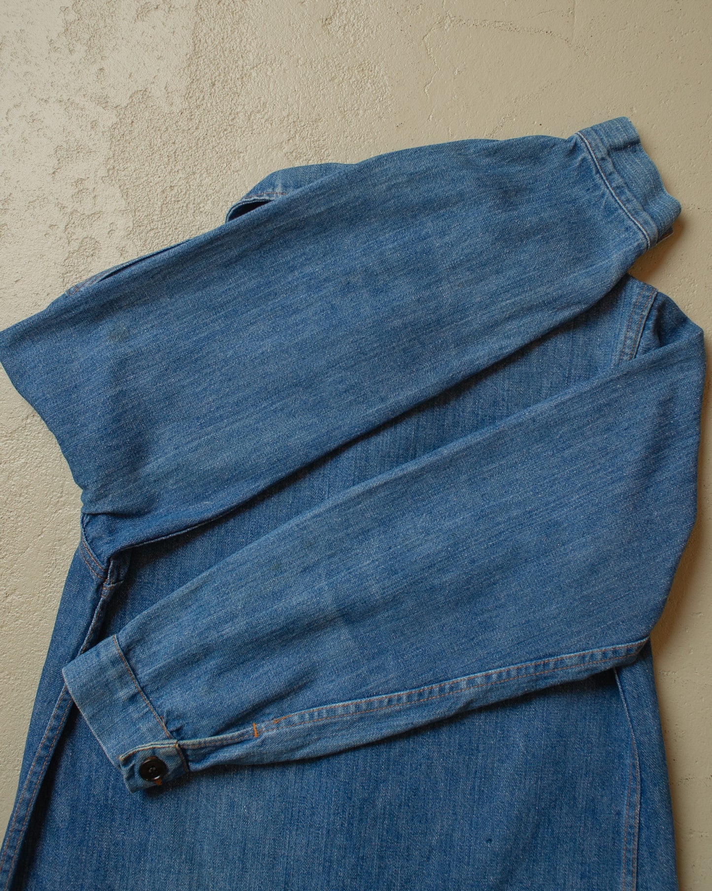 1970s/80s Womens Wrangler Denim Chore Jacket blue - M/L