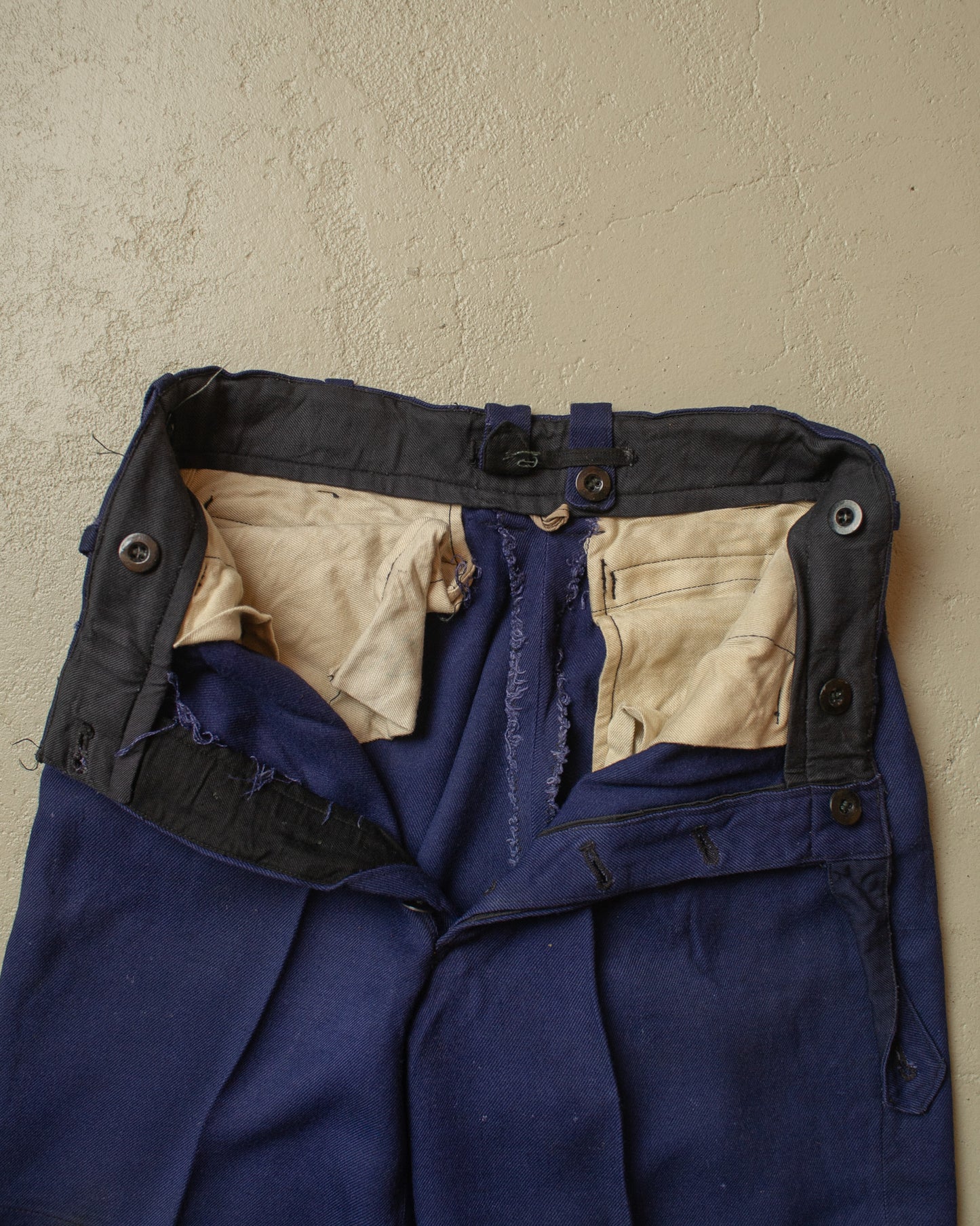 1930s German Wool Suit Shorts blue - W26,5