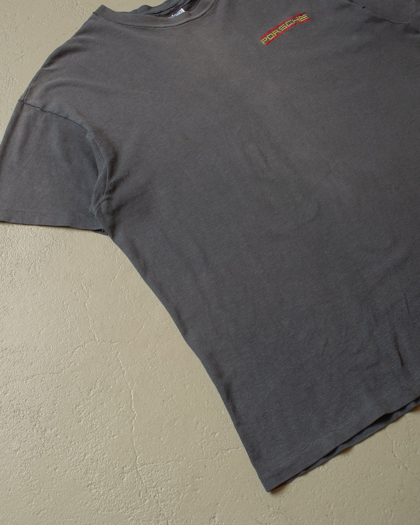 1980s Sunfaded Porsche T-shirt black - L