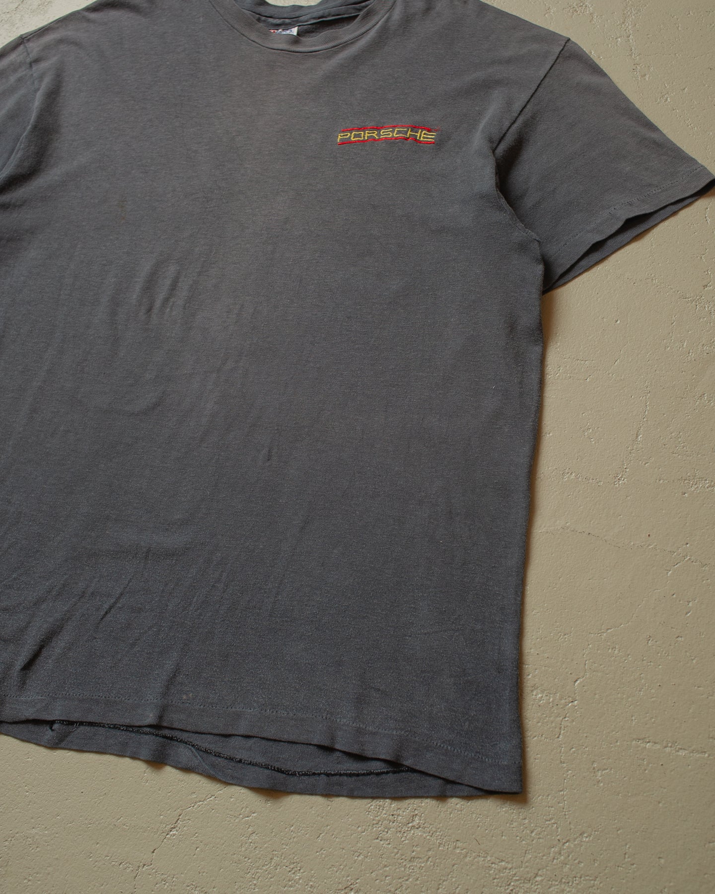 1980s Sunfaded Porsche T-shirt black - L
