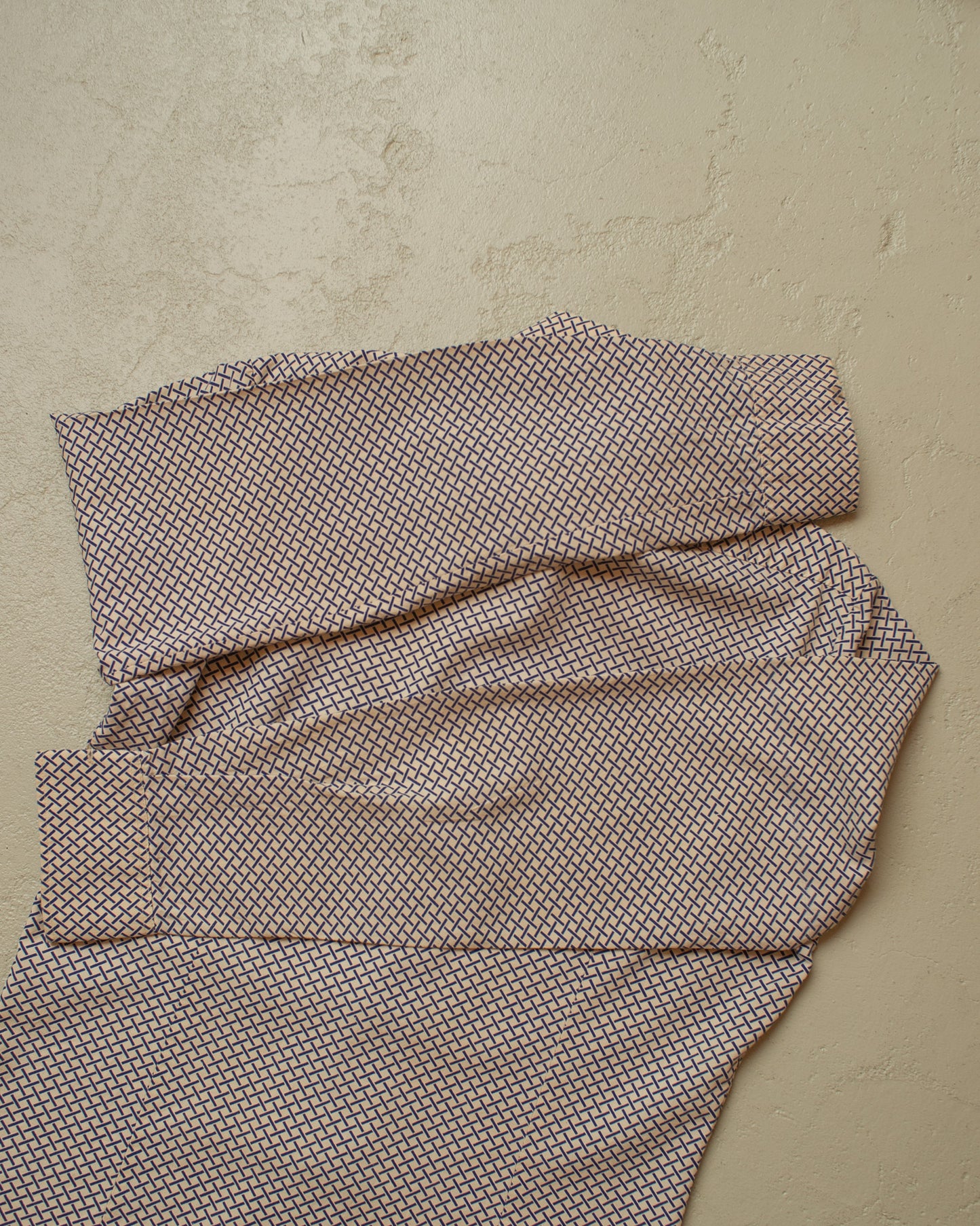 1960s/70s haupt pattern Cotton Shirt blue - M