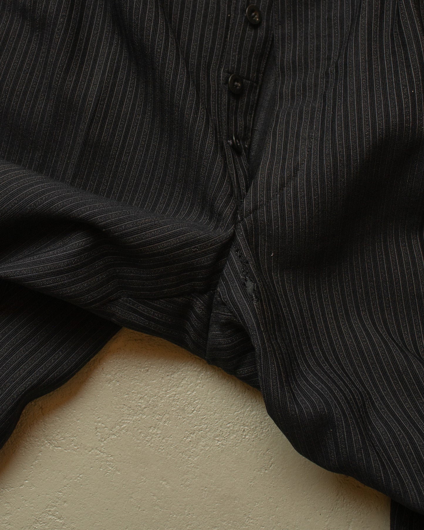 1930s German "Stresemann" striped Wool Suit Pants black - W31 L29