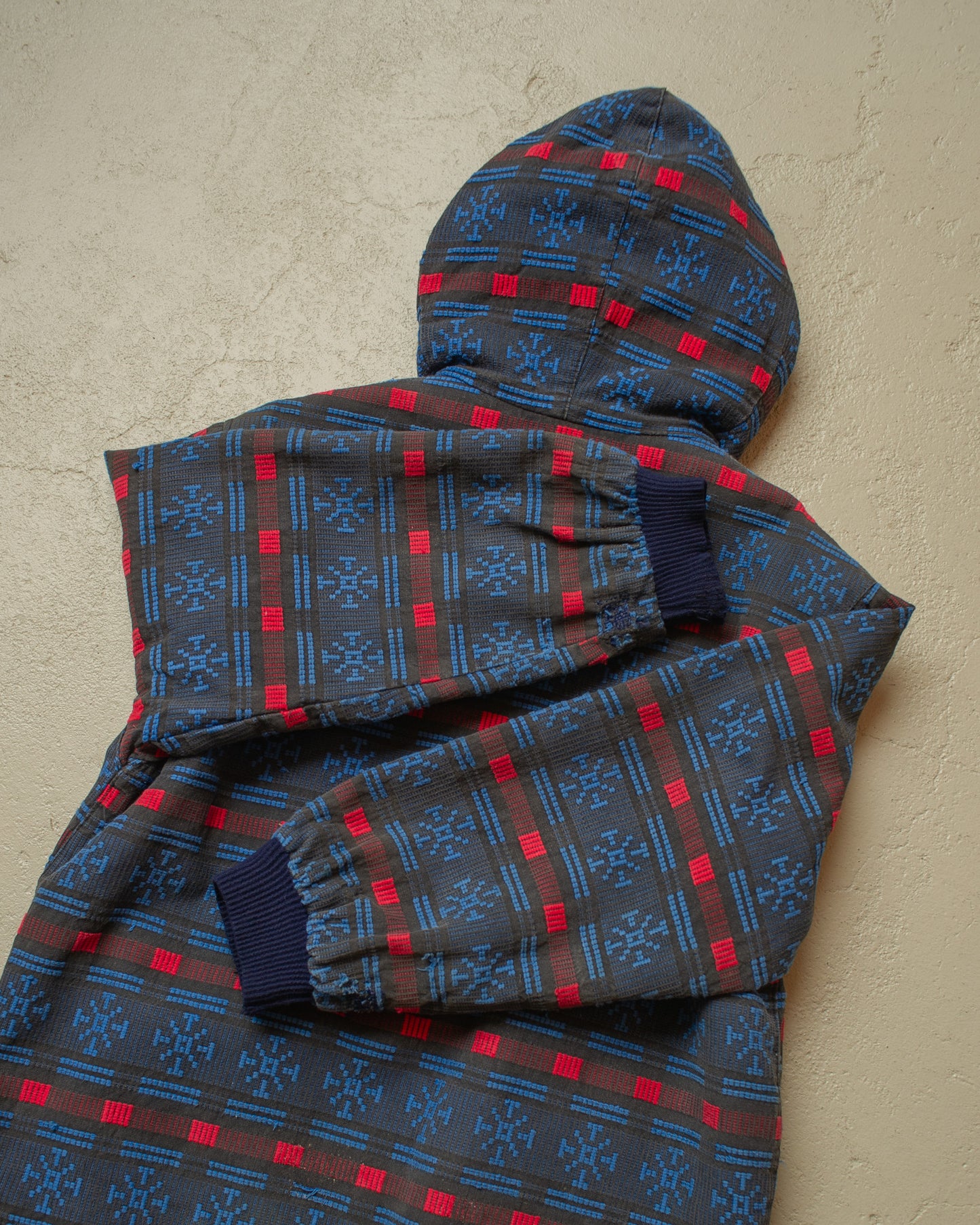 1950s/60s Corduroy Nordic Pattern Kids Jacket blue