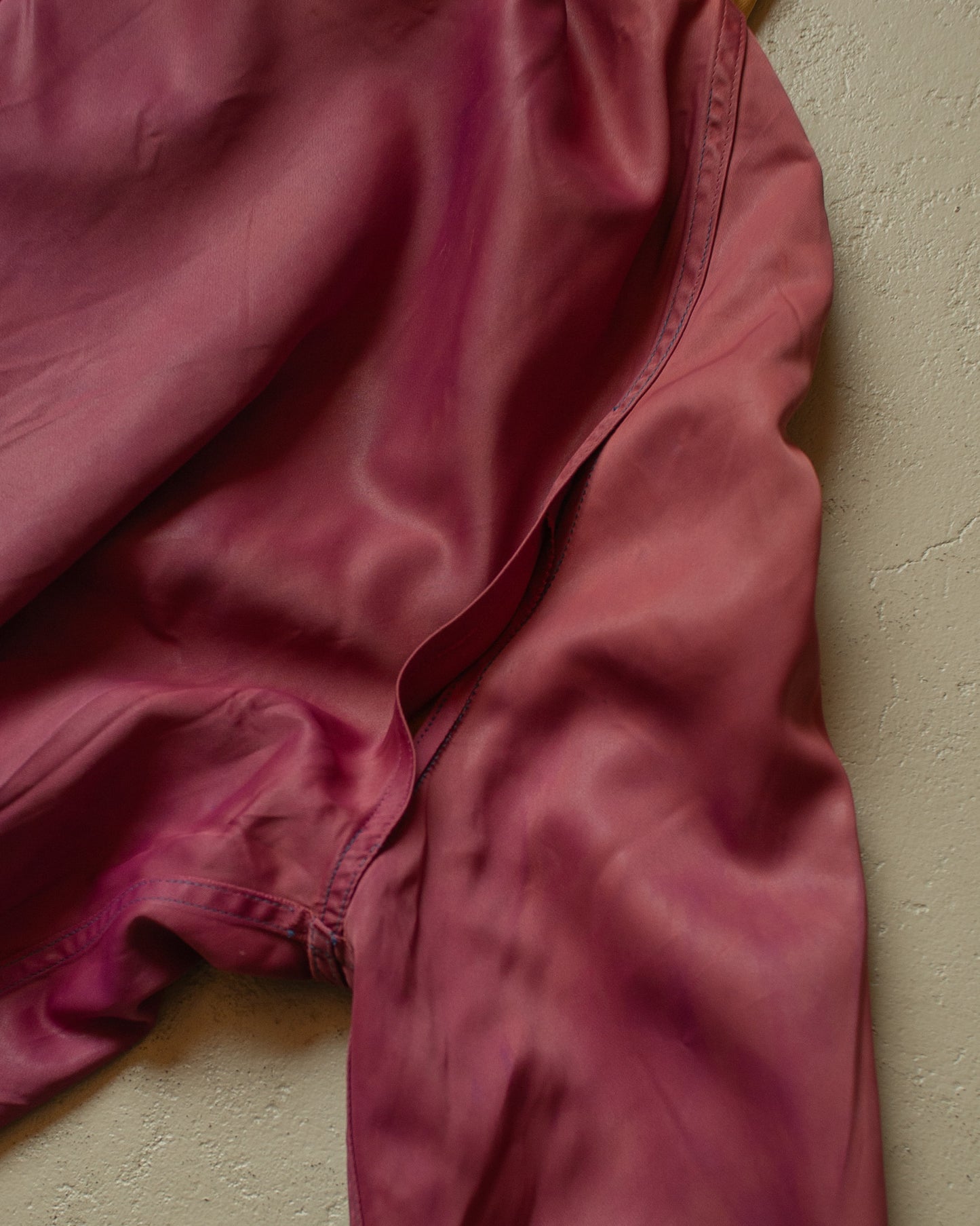 1950s Faded US Reversible Nylon Varsity Jacket - L