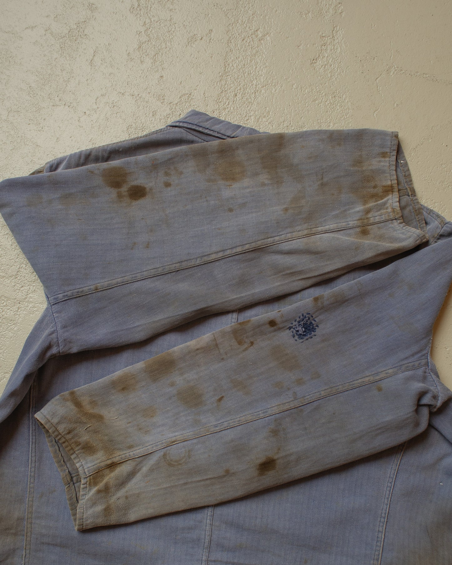 1950s stained German Work Jacket blue - M/L