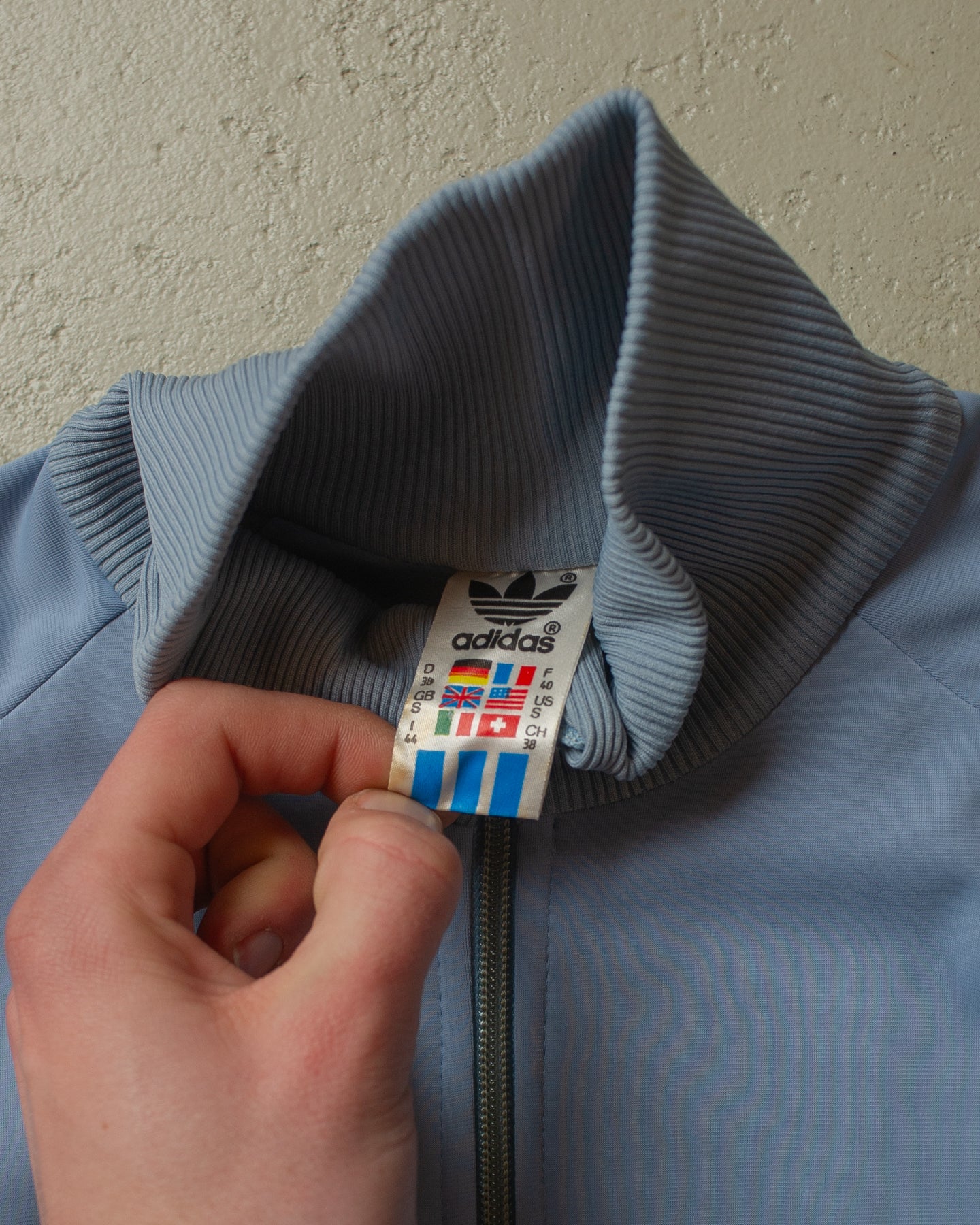 1980s Adidas Two Tone Track Jacket blue/red - S
