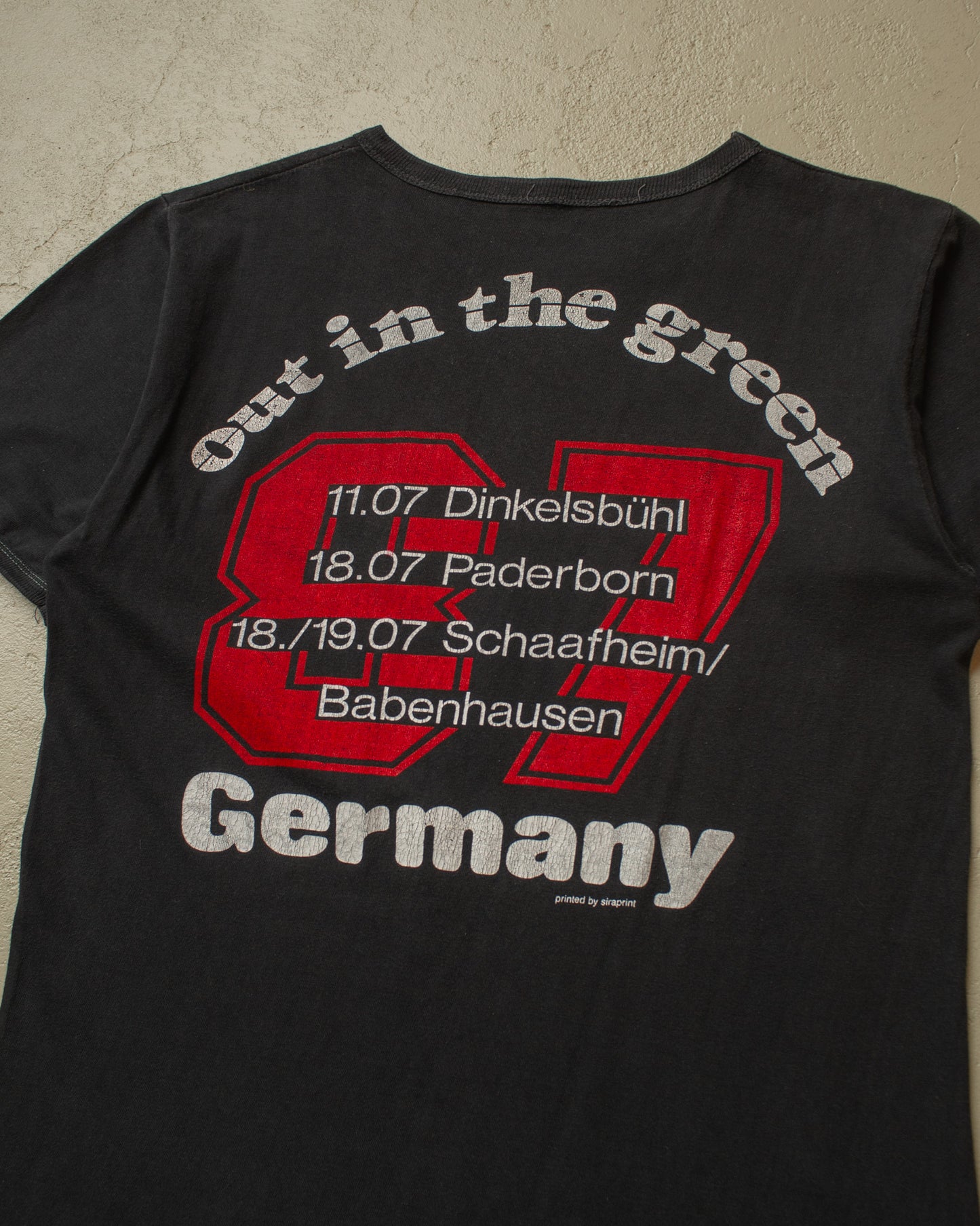 1987 "Out in the green" Festival T-shirt black - M/L