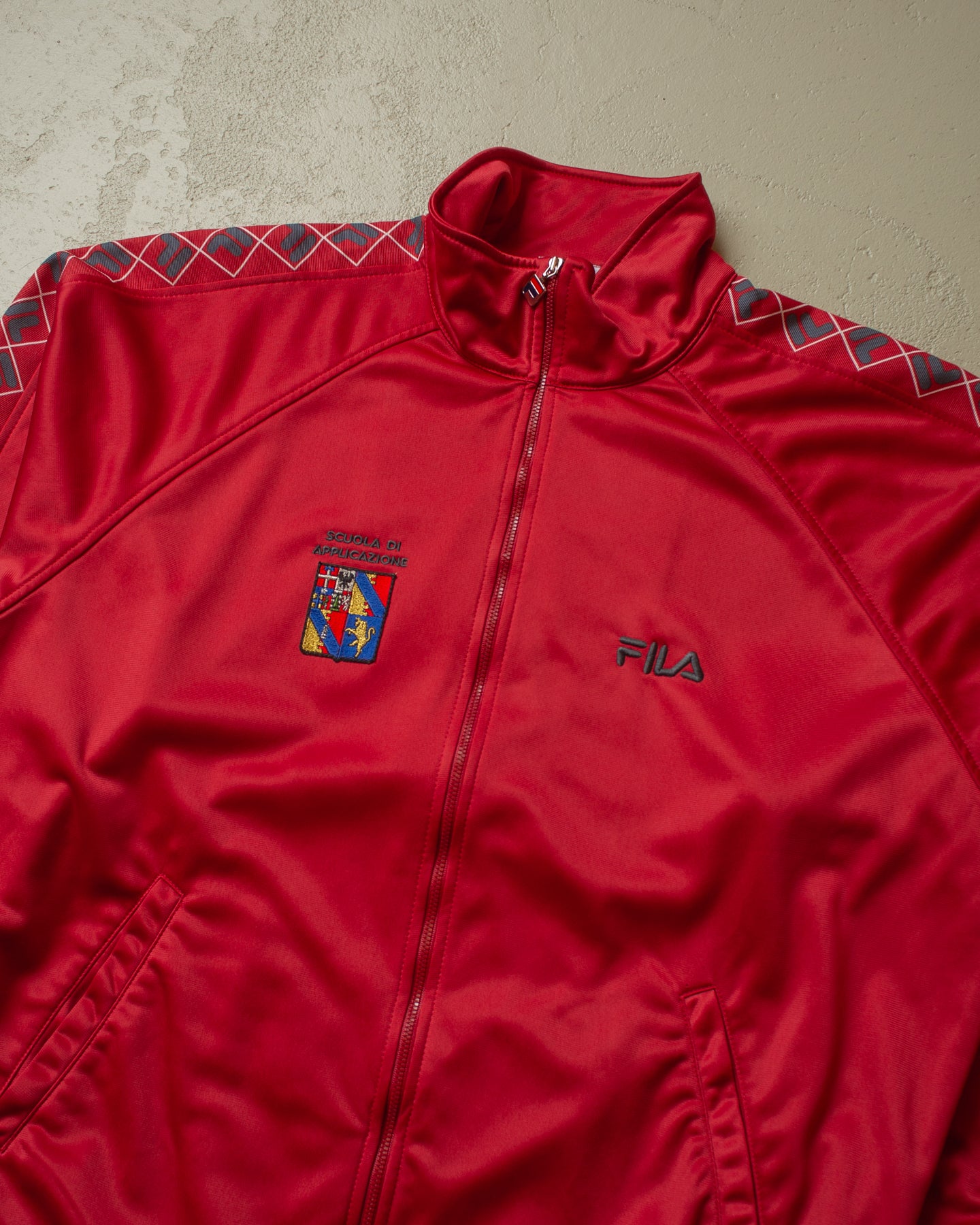 1990s Fila Scuola di Applicazione Track Jacket - XL/XXL