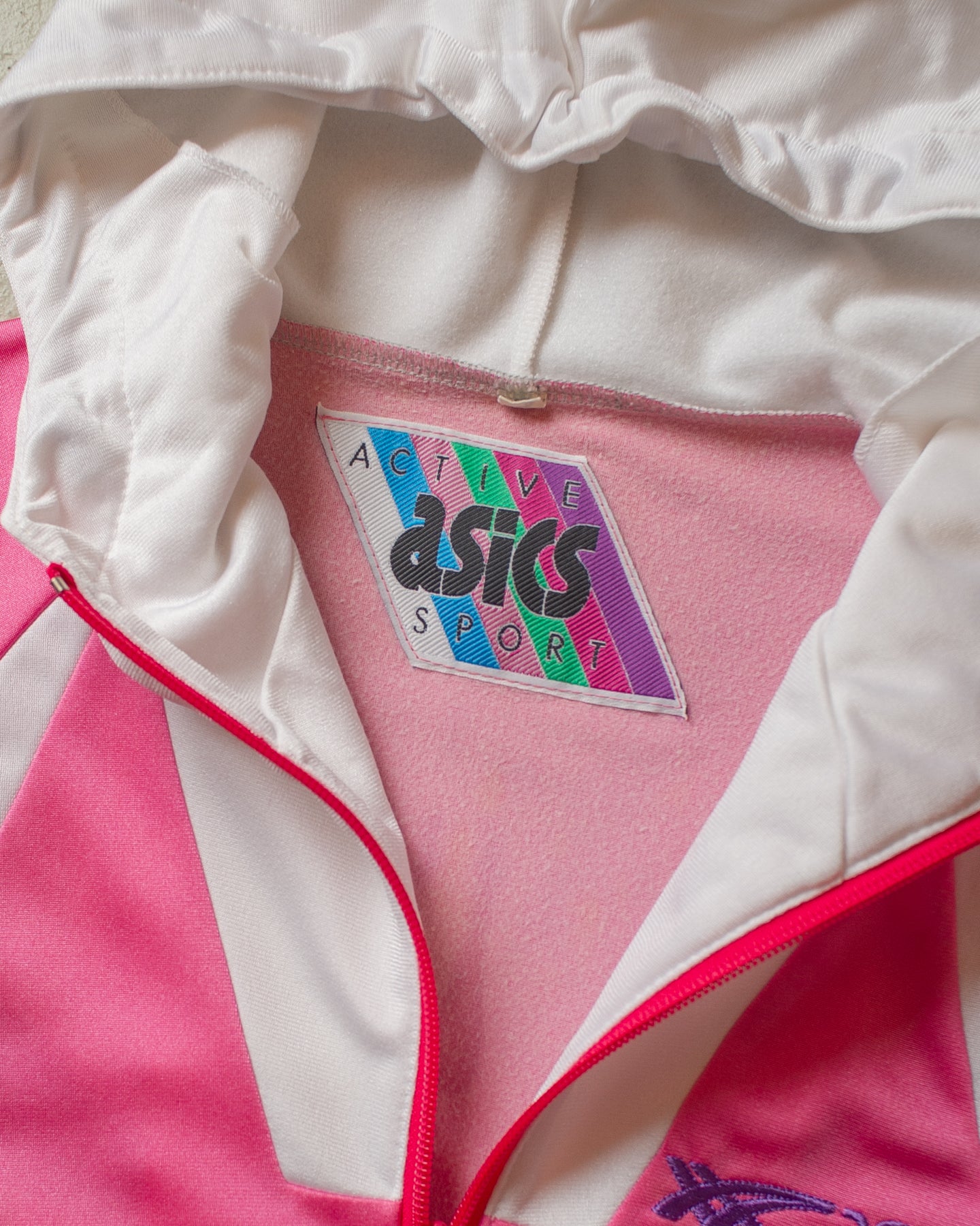 1980s Asics Hooded Colorblock Track Jacket multi - S