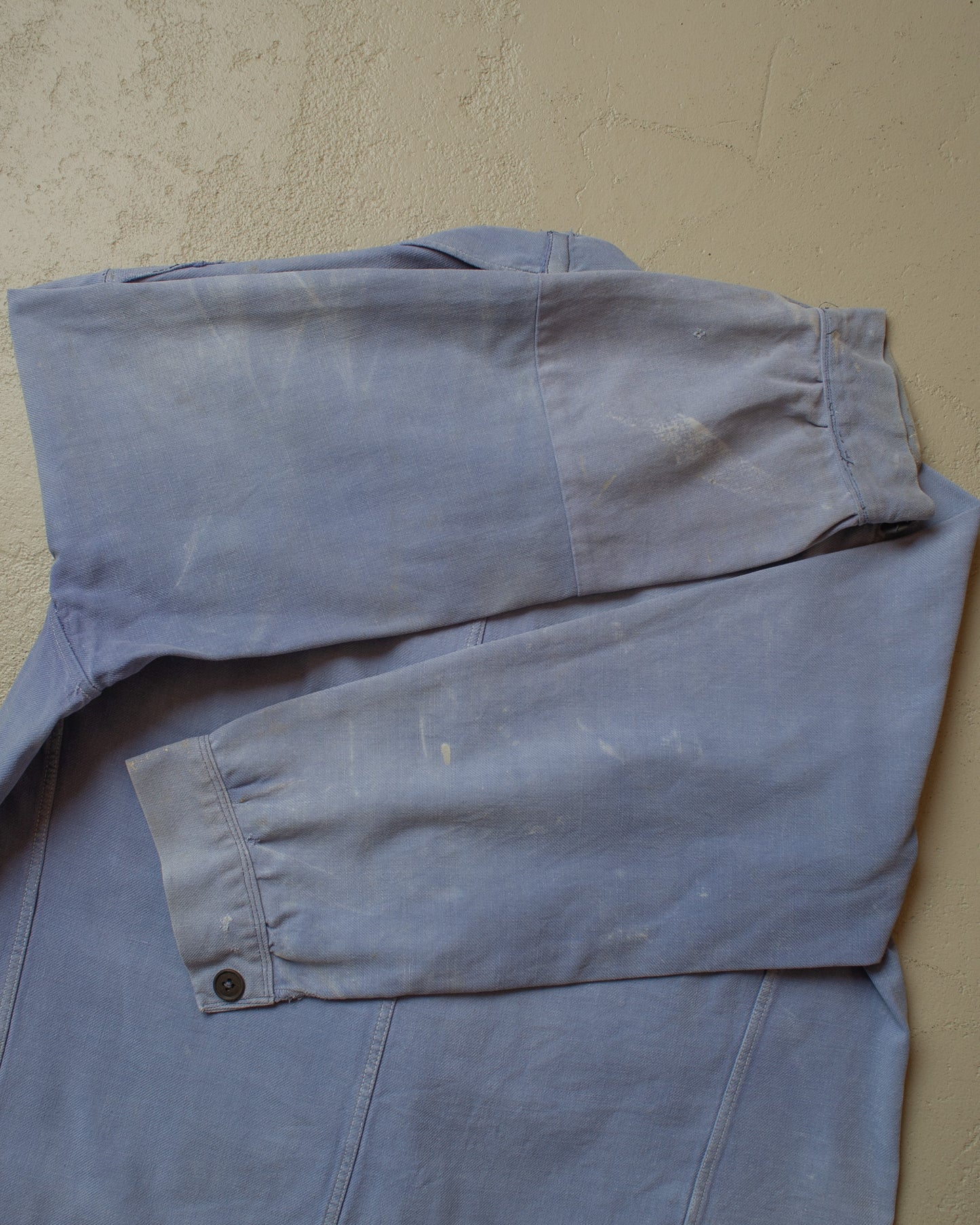 1950s Faded French Workwear Jacket blue - XL