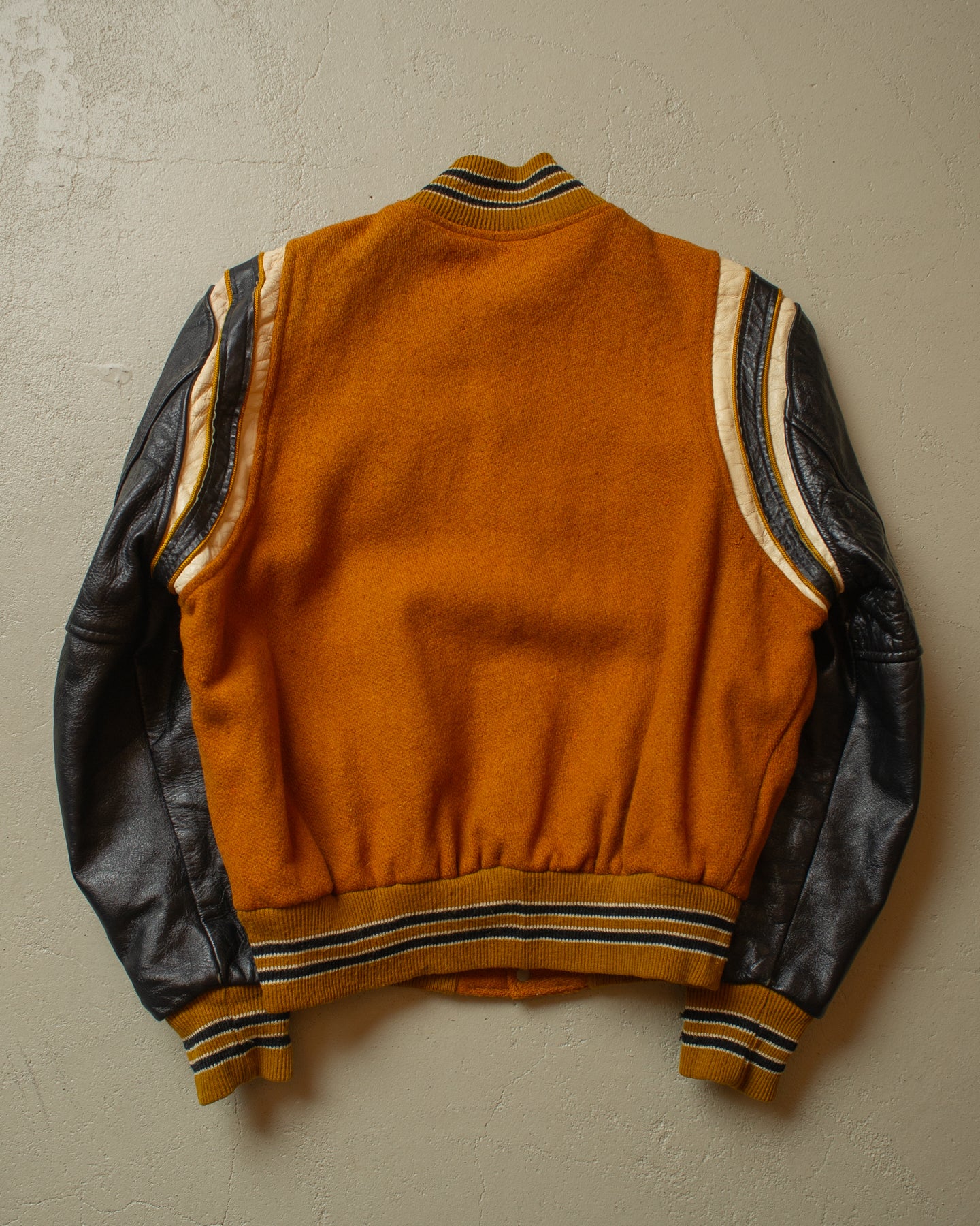 1984 Natale Two Tone Varsity Jacket mustard/black - M