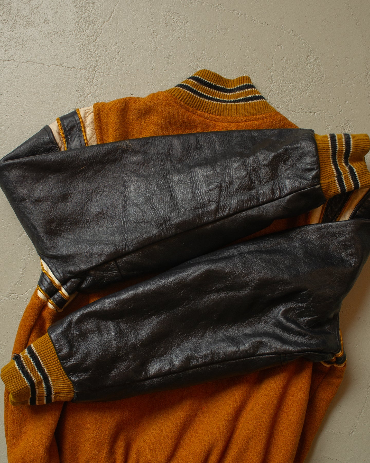 1984 Natale Two Tone Varsity Jacket mustard/black - M