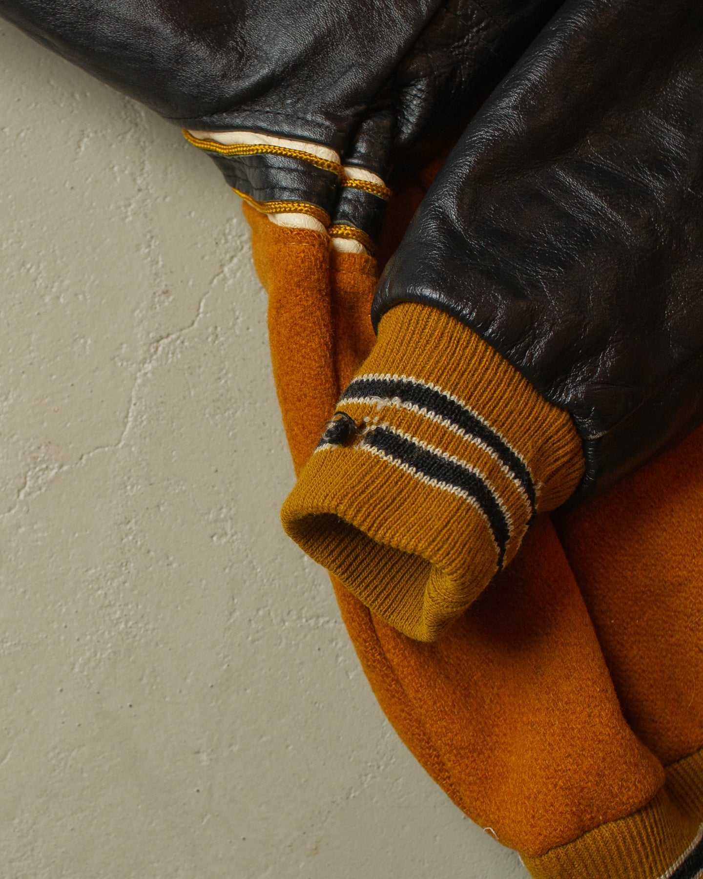 1984 Natale Two Tone Varsity Jacket mustard/black - M