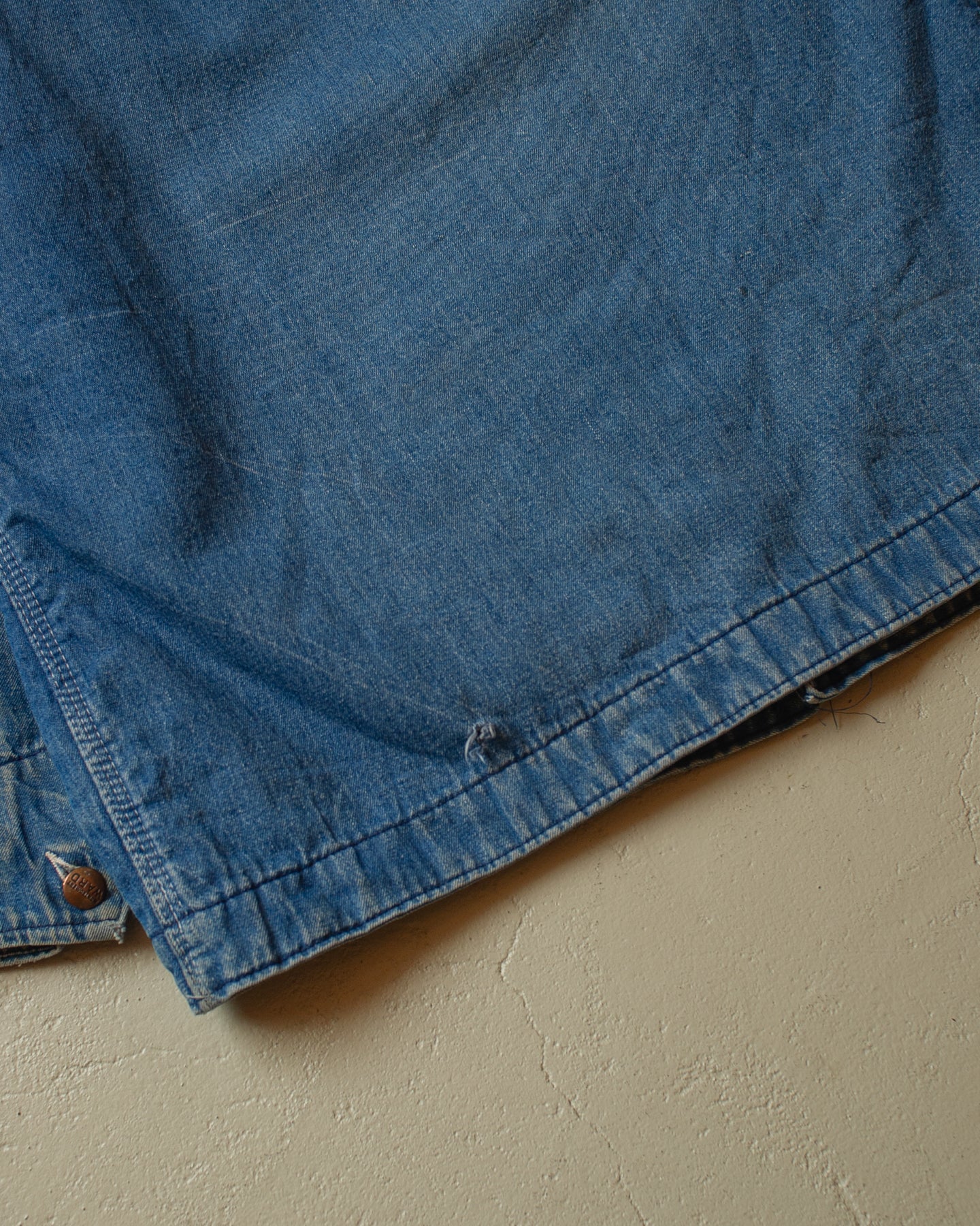 1970s Montgomery Ward lined Chore Coat blue - M/L