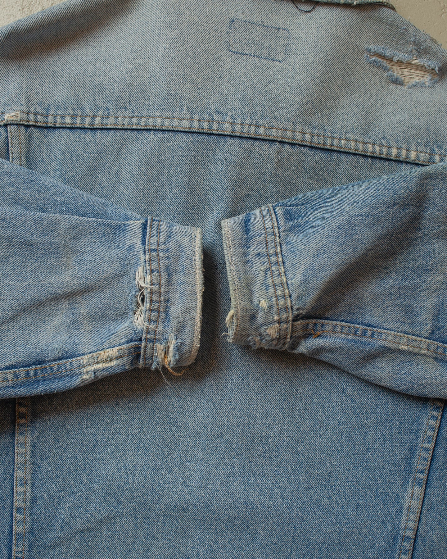 1990s distressed Valentino Denim Jacket blue - XL