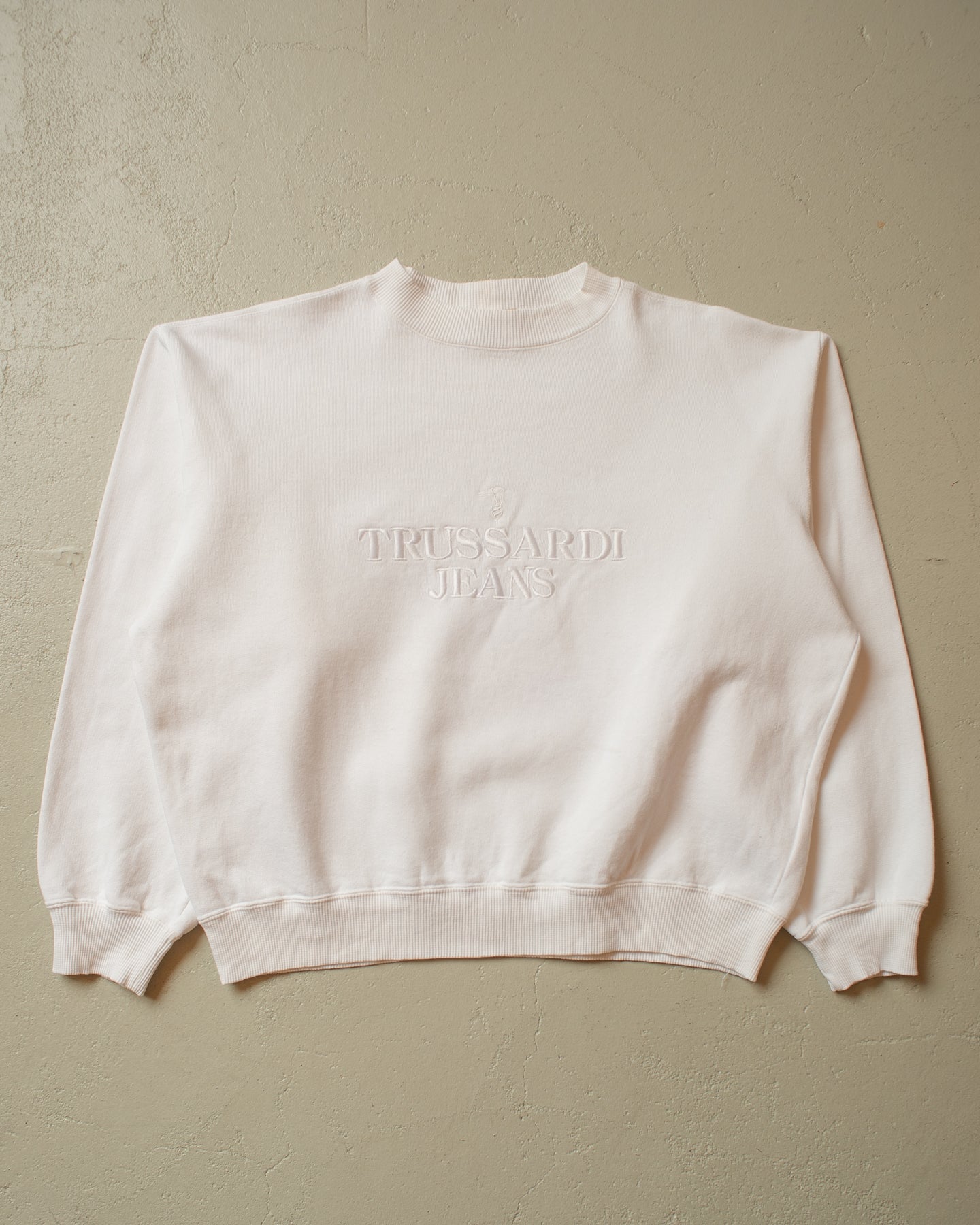 90s Trussardi Jeans Sweatshirt white - S/M