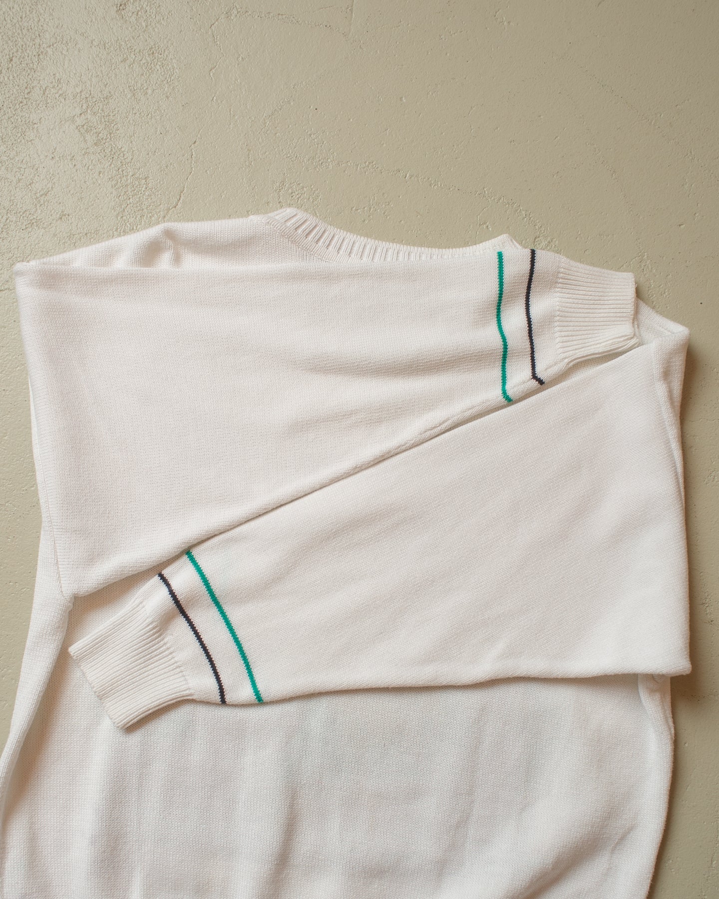 1980s Womens Steffner Tennis Knit Sweater white - M/L