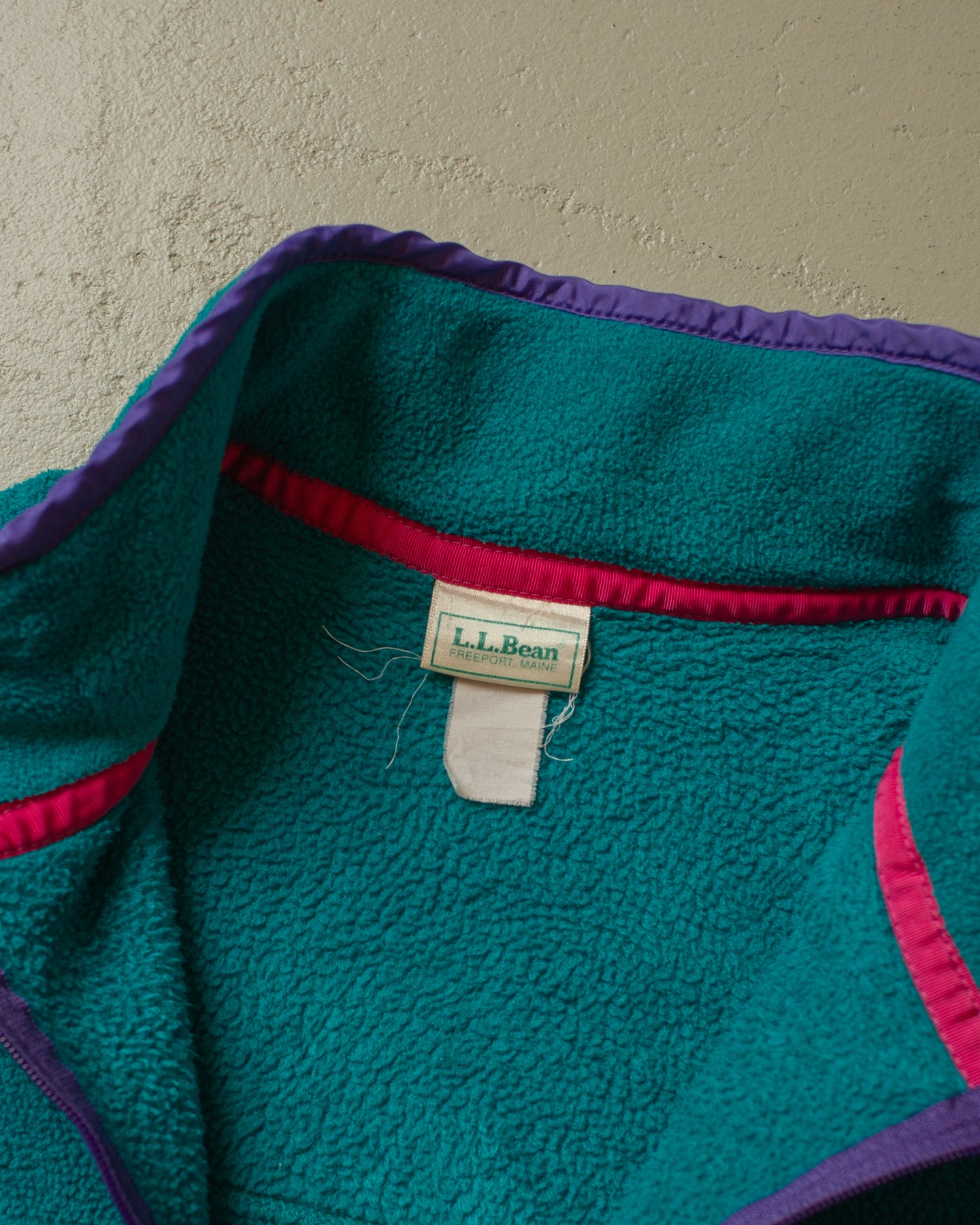 1990s L.L. Bean Fleece Vest Turquoise - L/XL