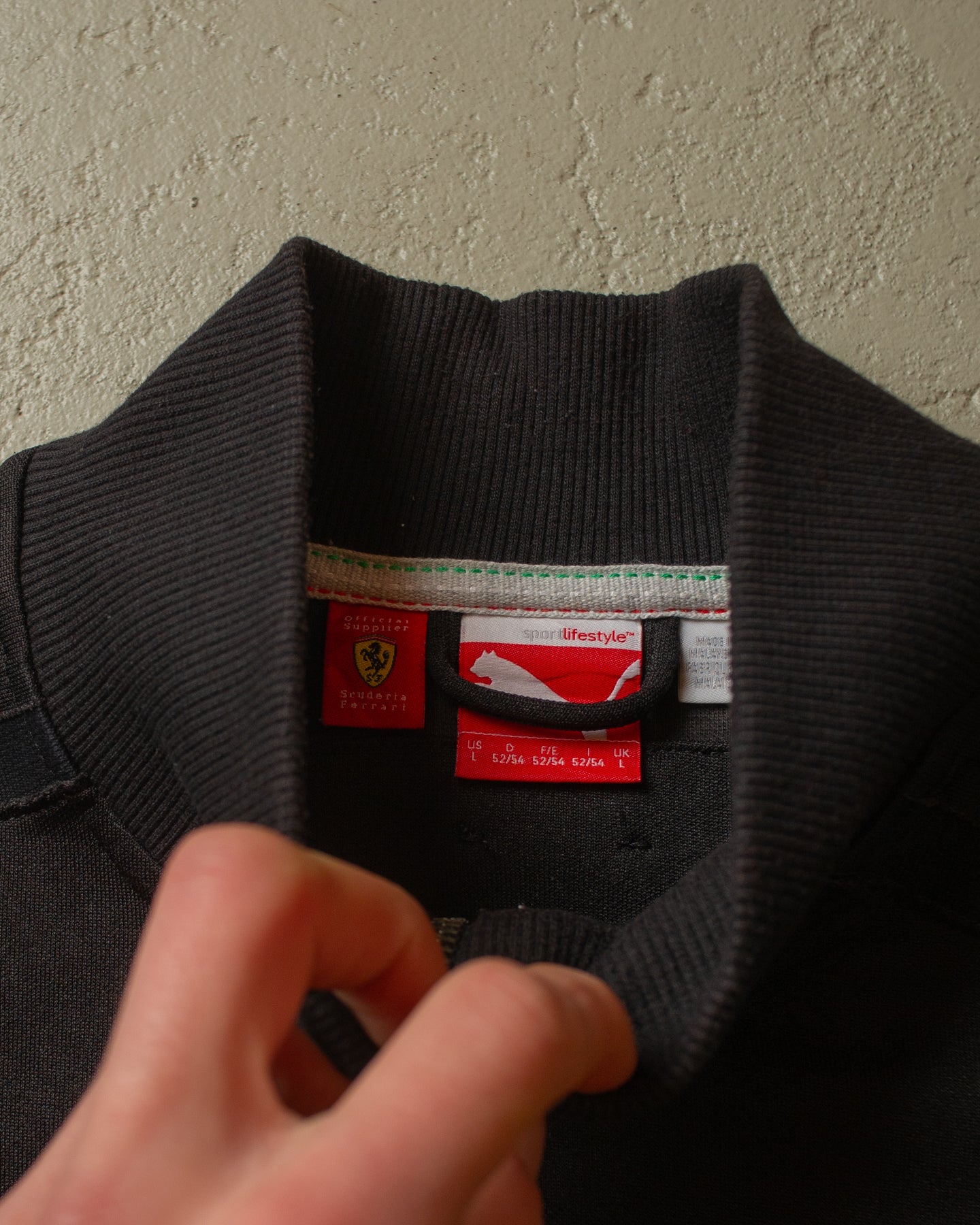 late 2000s Puma Ferrari Track Jacket black - L