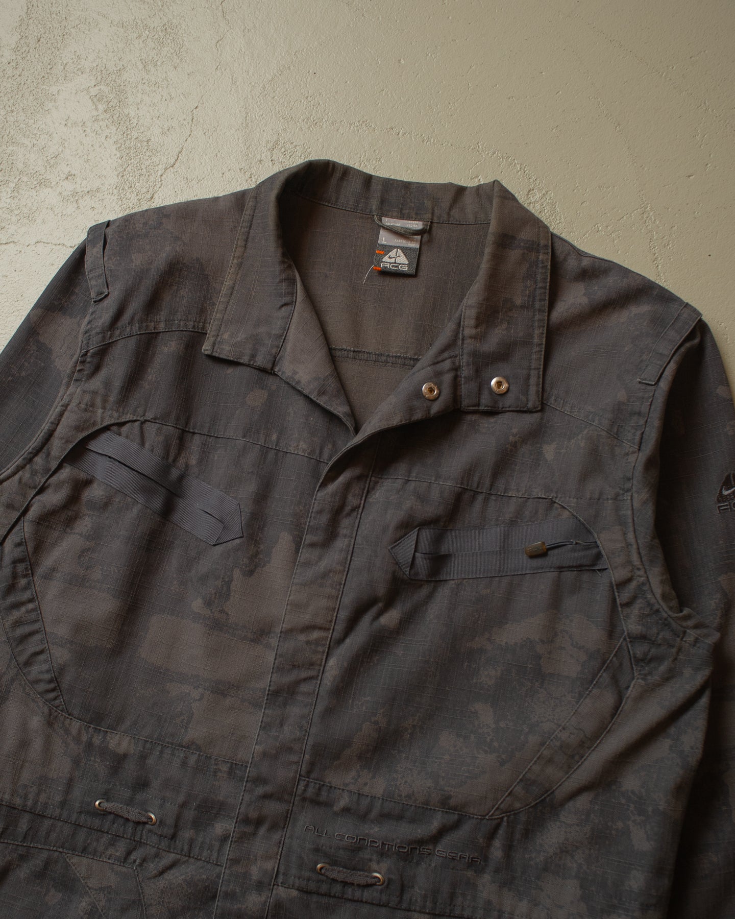 2000s Nike ACG Camo Anorak grey - L