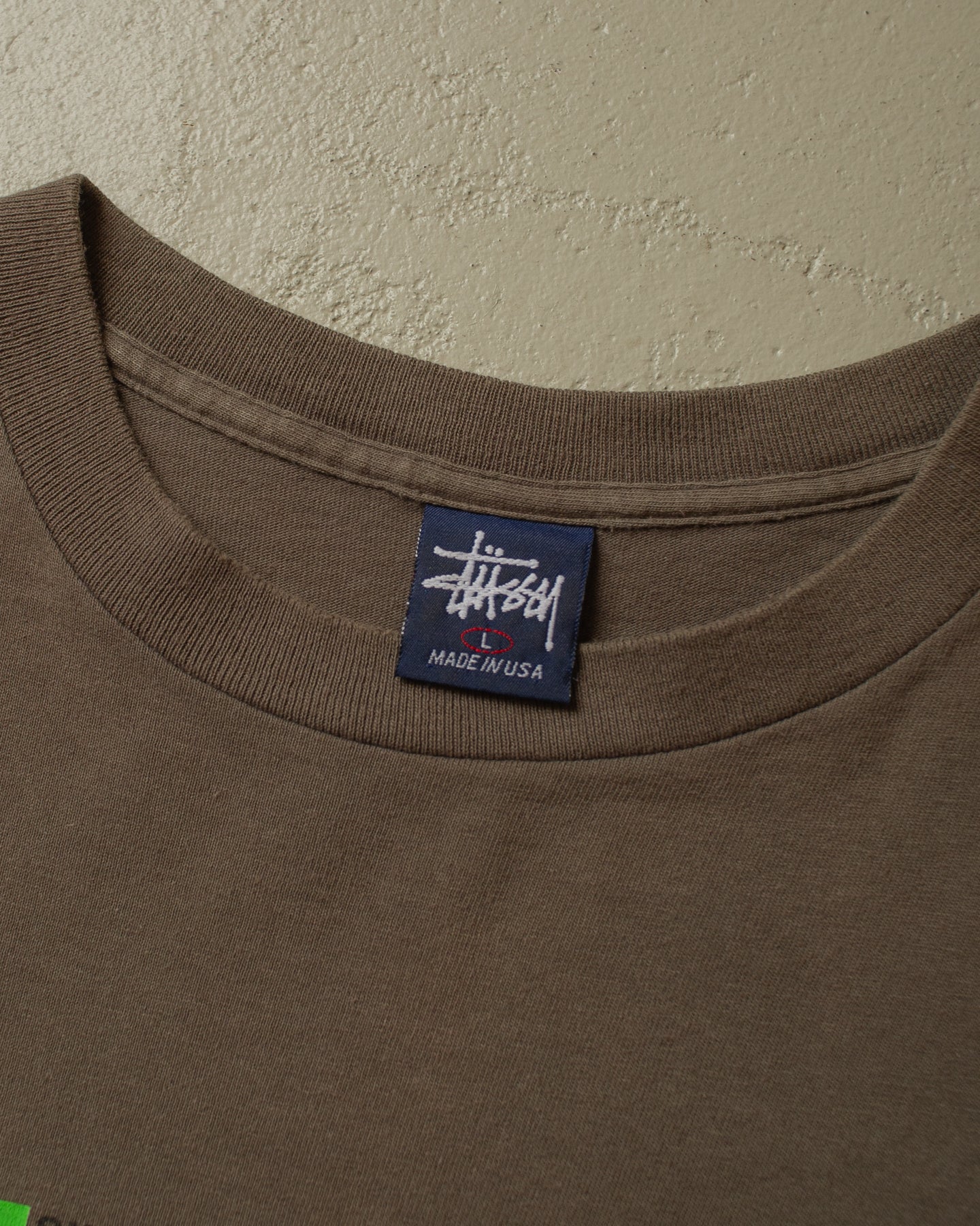 1990s Stüssy Motocross Longsleeve khaki - M/L