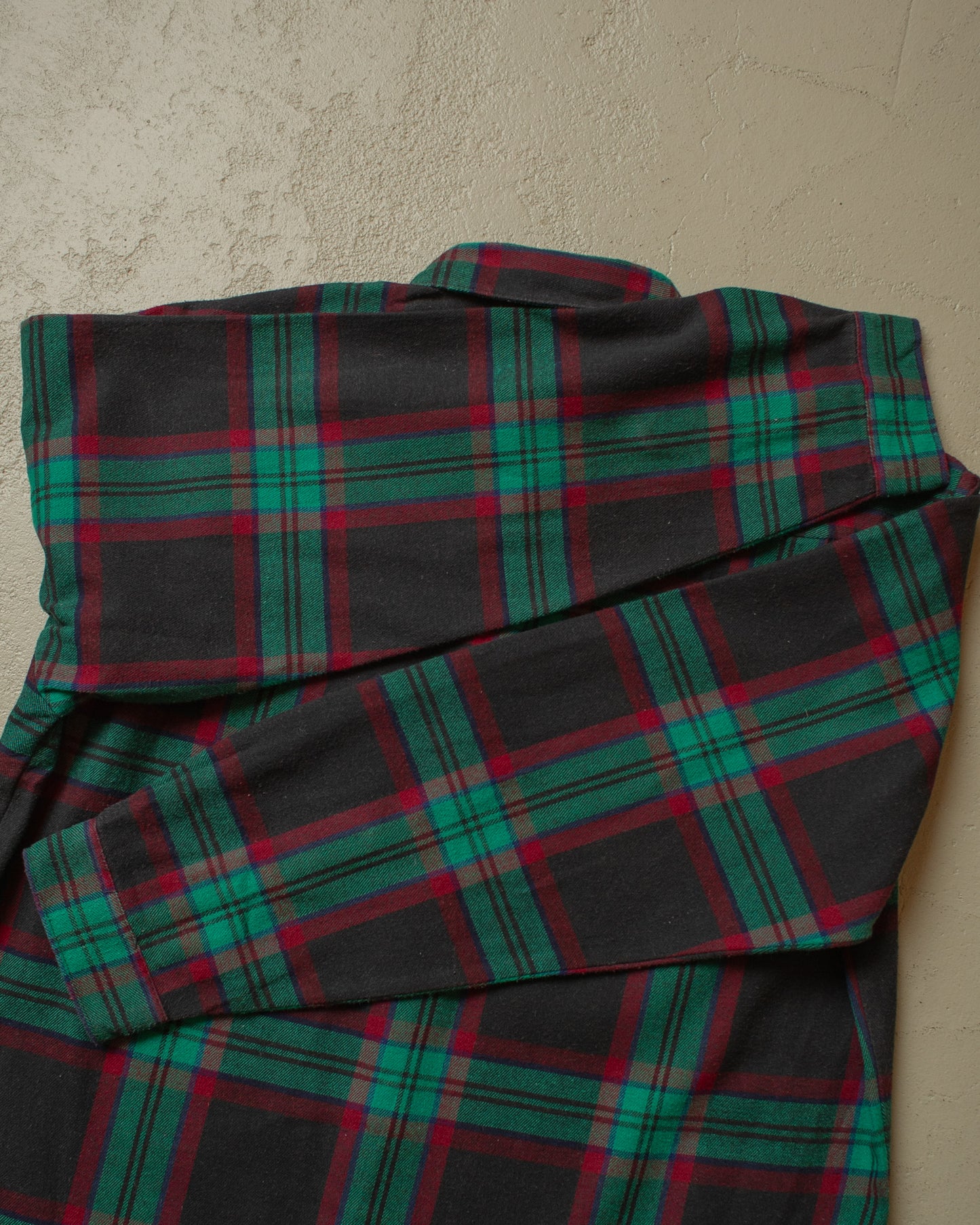 1990s Adidas Outdoor Flannel Shirt green/black - XL