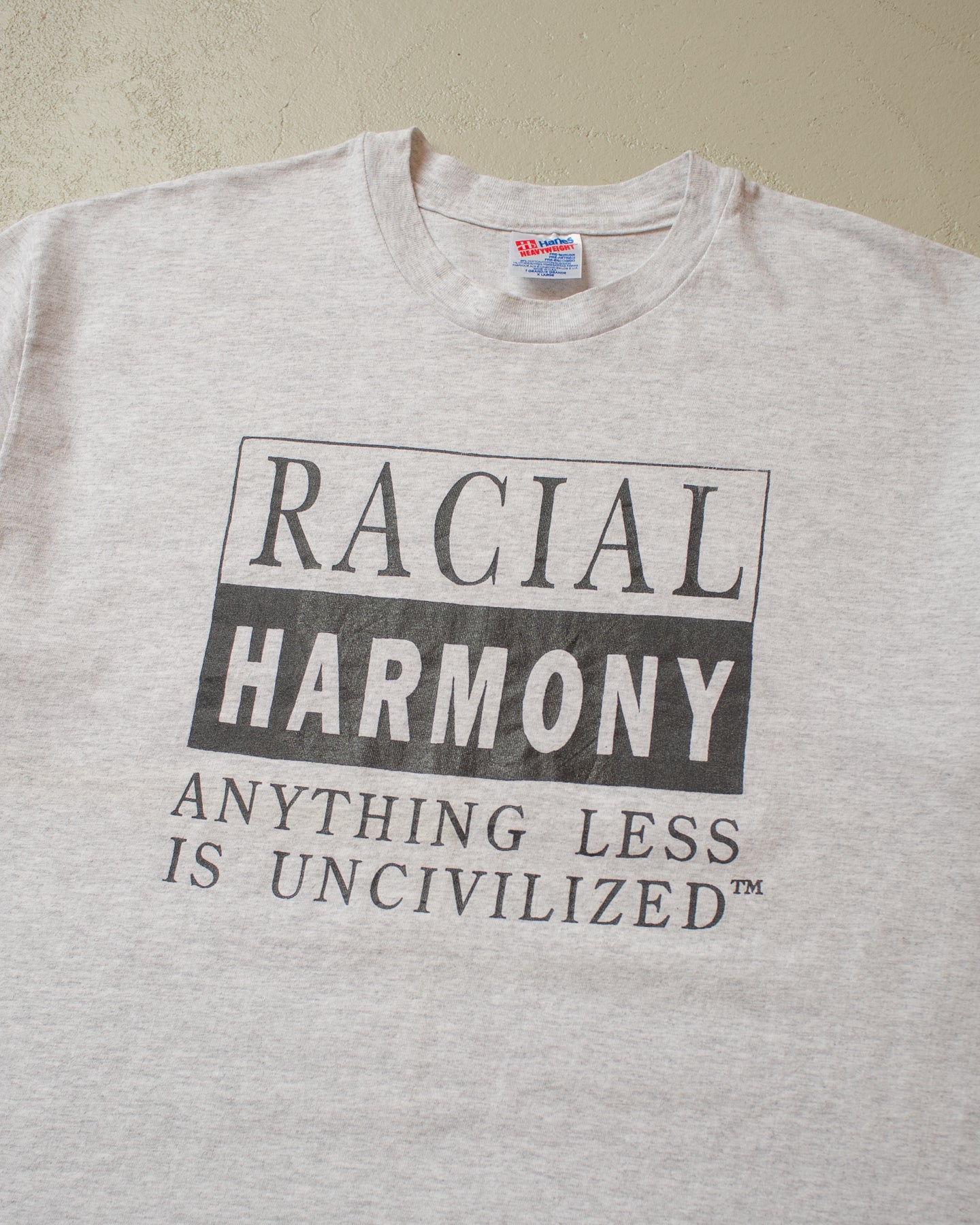 1990s unworn Racial Harmony T-shirt grey - XL/XXL
