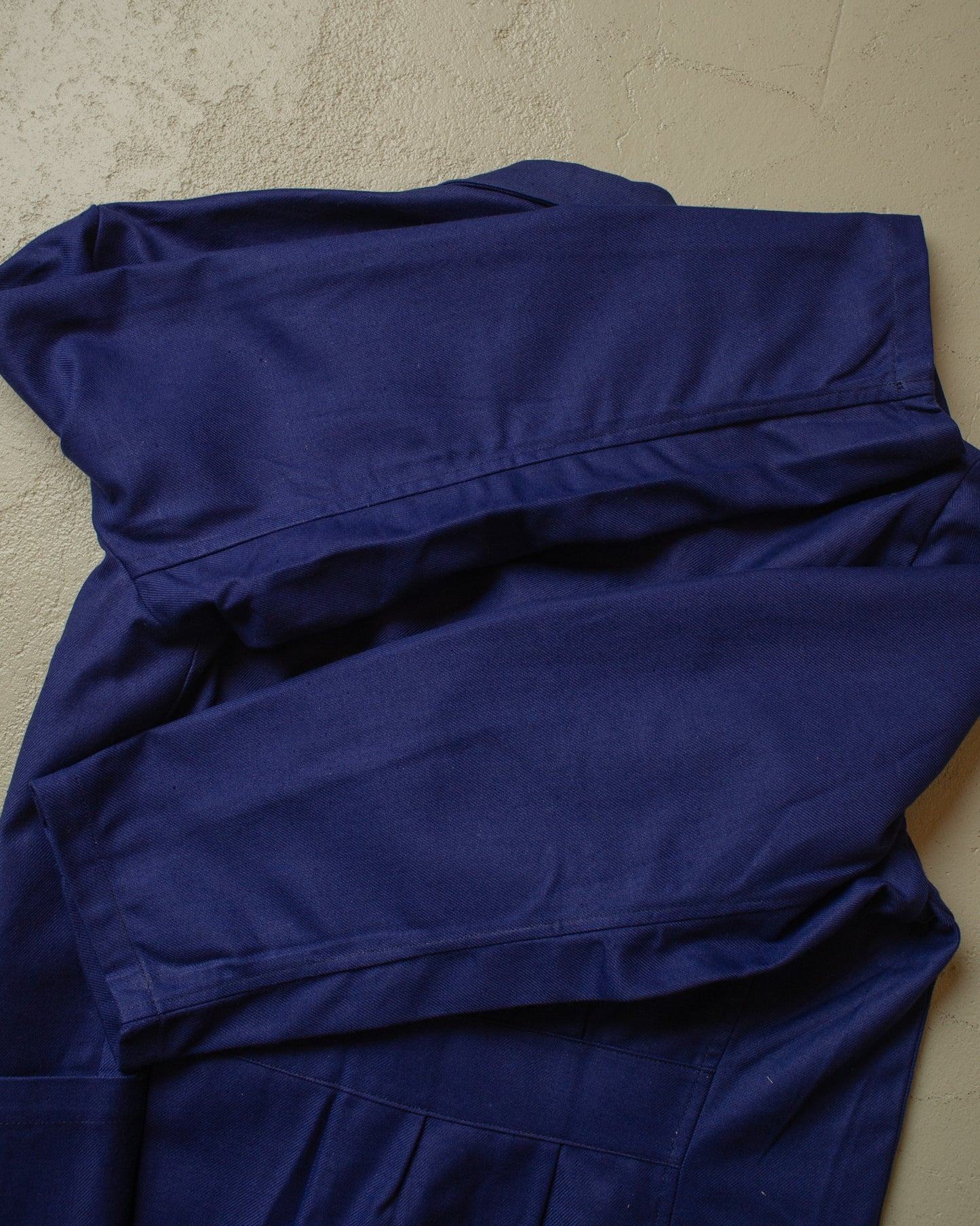 1950s Deadstock Le Trés Souple French Belted Workwear Jacket navyblue - XL