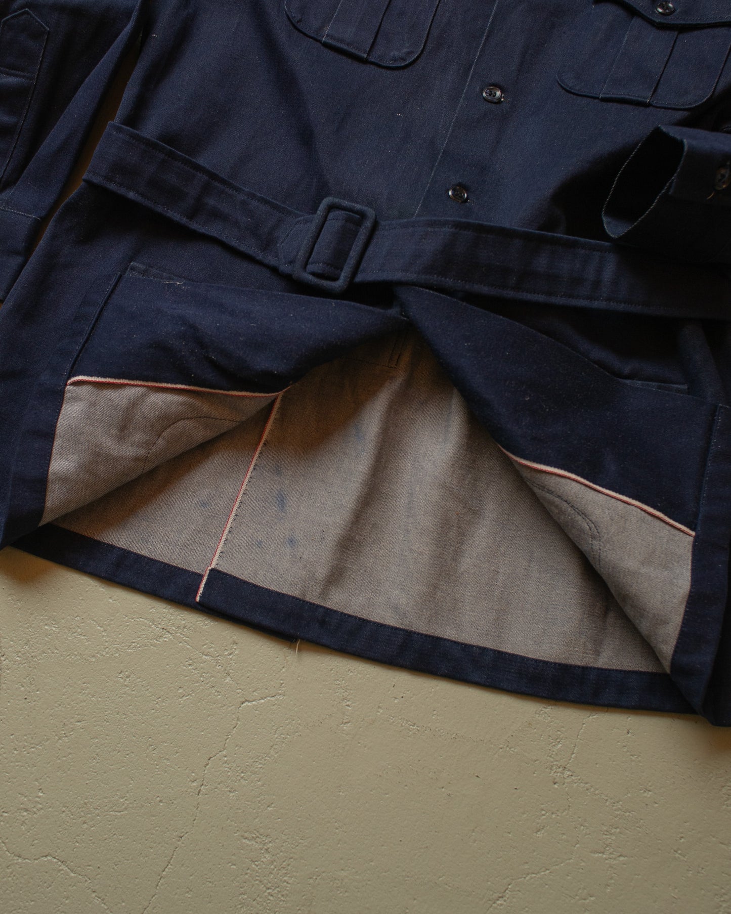 1970s Vashi´s Selvedge Denim Safari Jacket navyblue - L