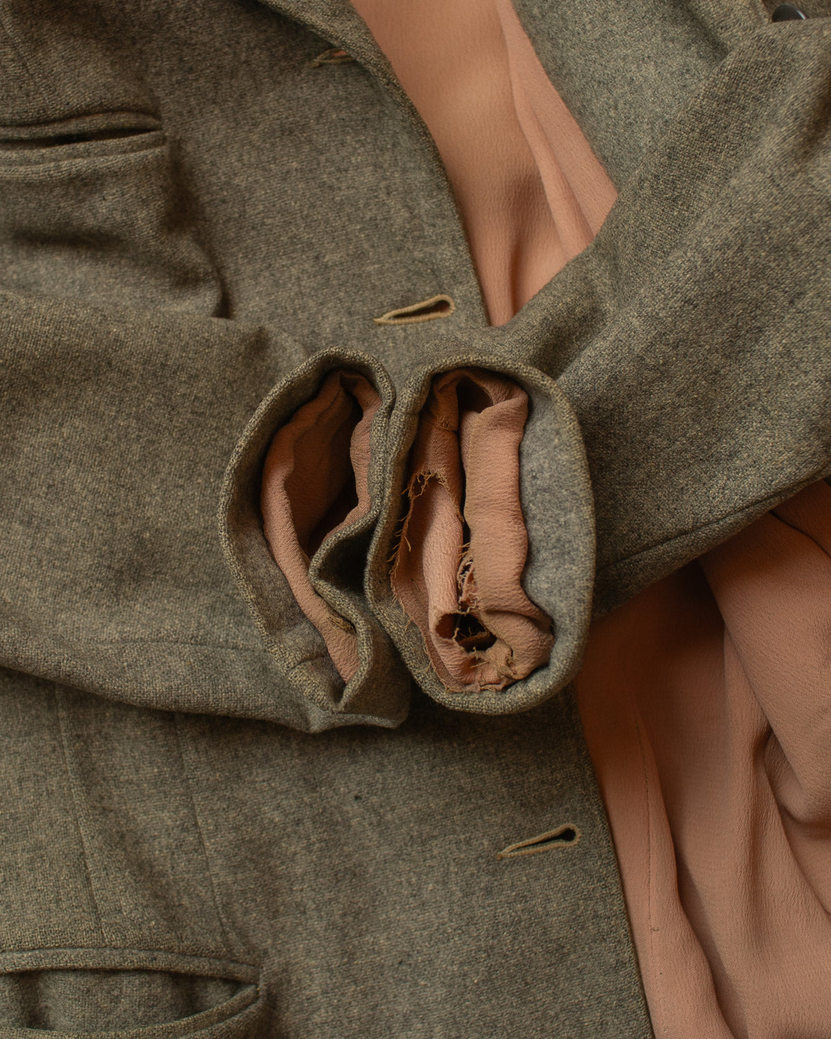 1940s German Womens Wool Sports Jacket grey - S