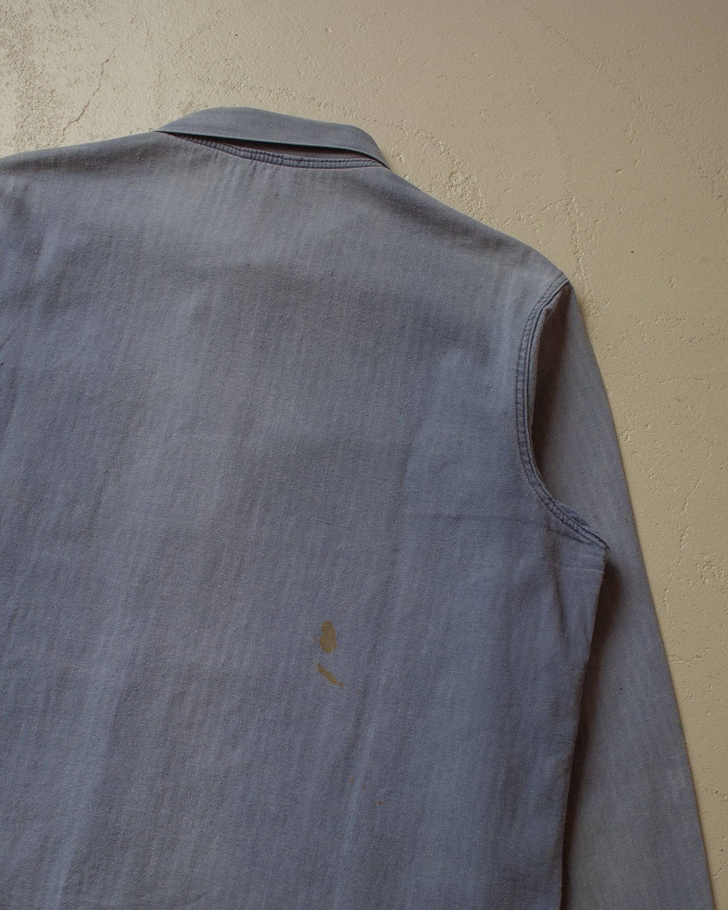 1970s/80s Workwear Chore Shirt Jacket faded blue - M/L