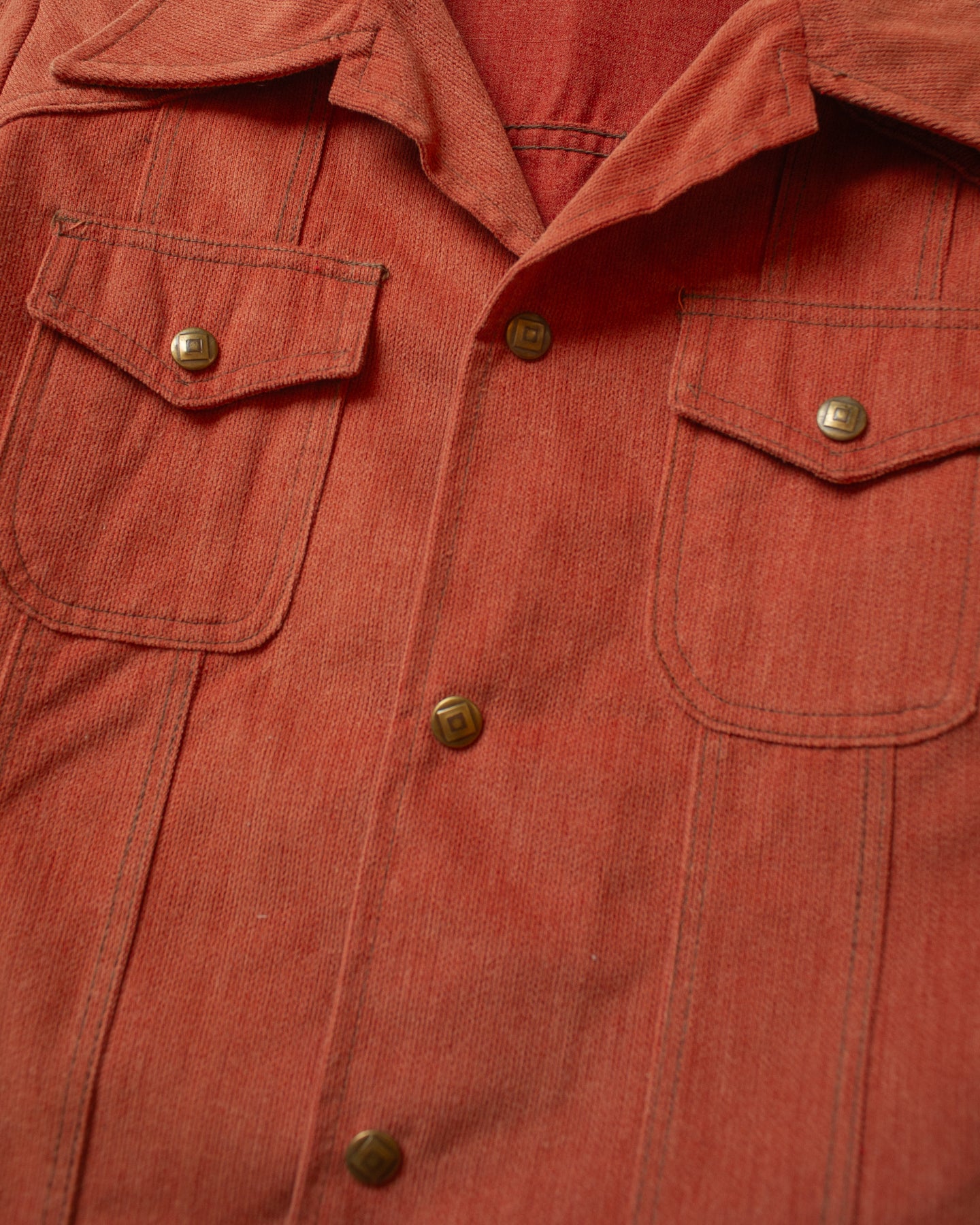 1970s Mr. Leggs Corduroy Shirt Jacket coral - S