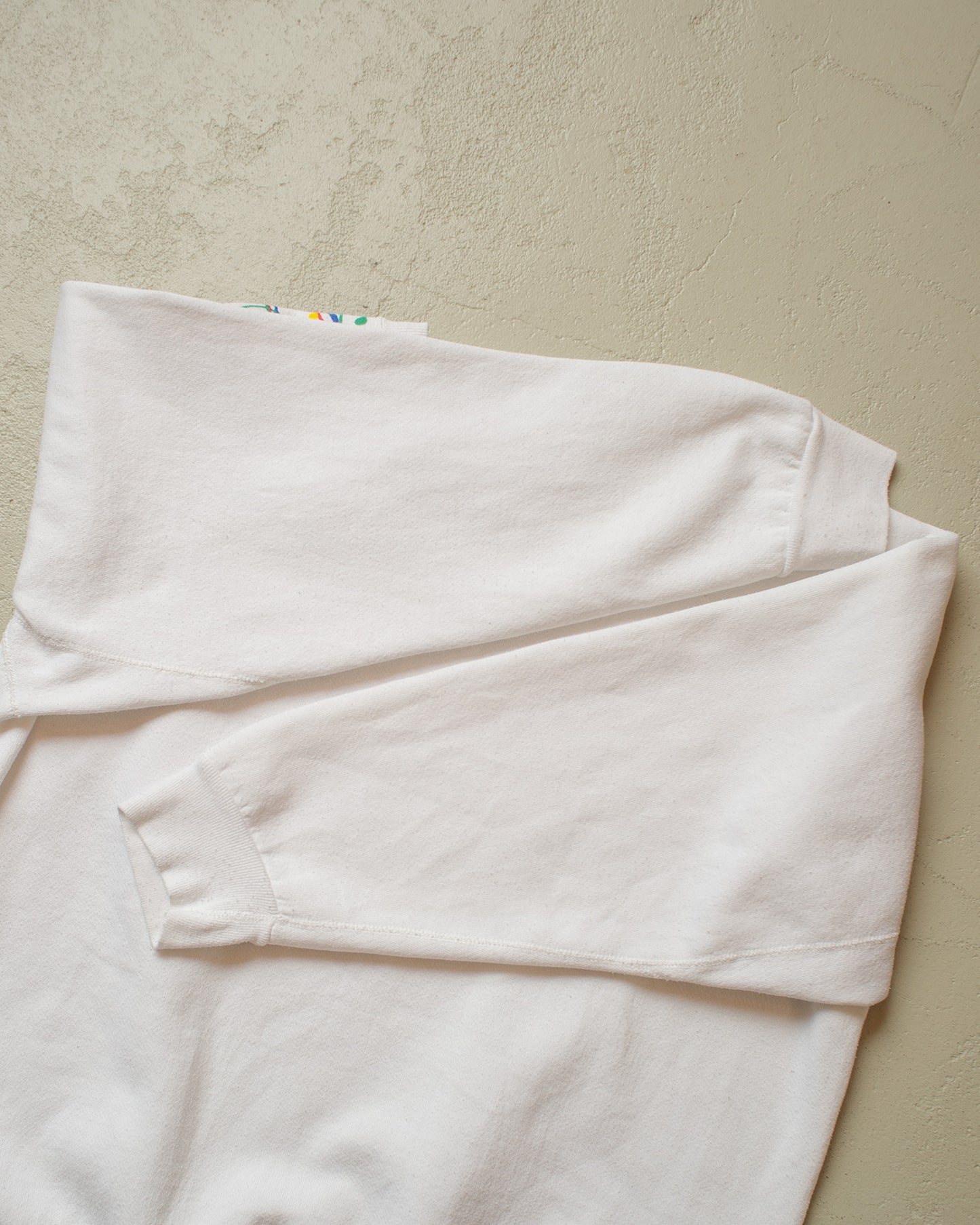 1980s Handpainted Sweatshirt white - XL