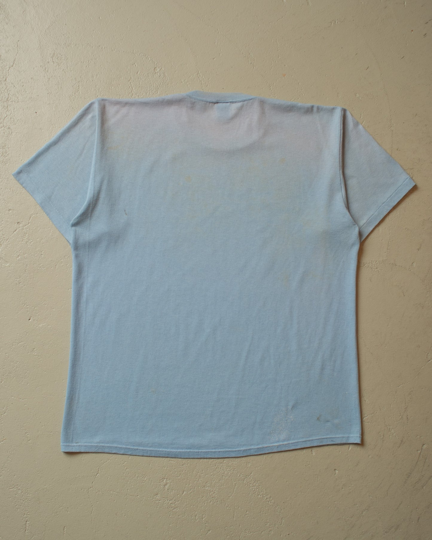 1990 stained "Be a Hugger" T-shirt blue - XL/XXL