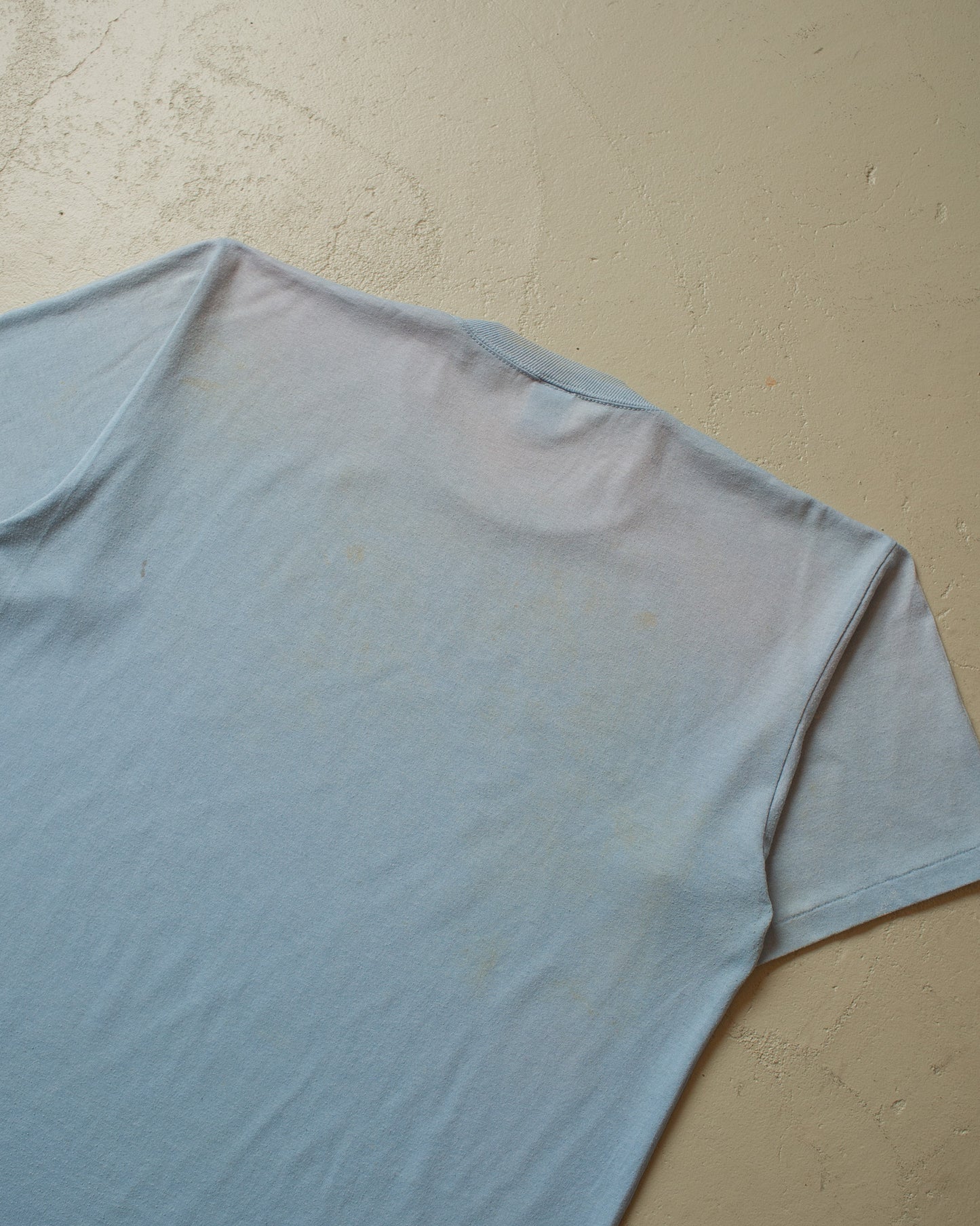 1990 stained "Be a Hugger" T-shirt blue - XL/XXL